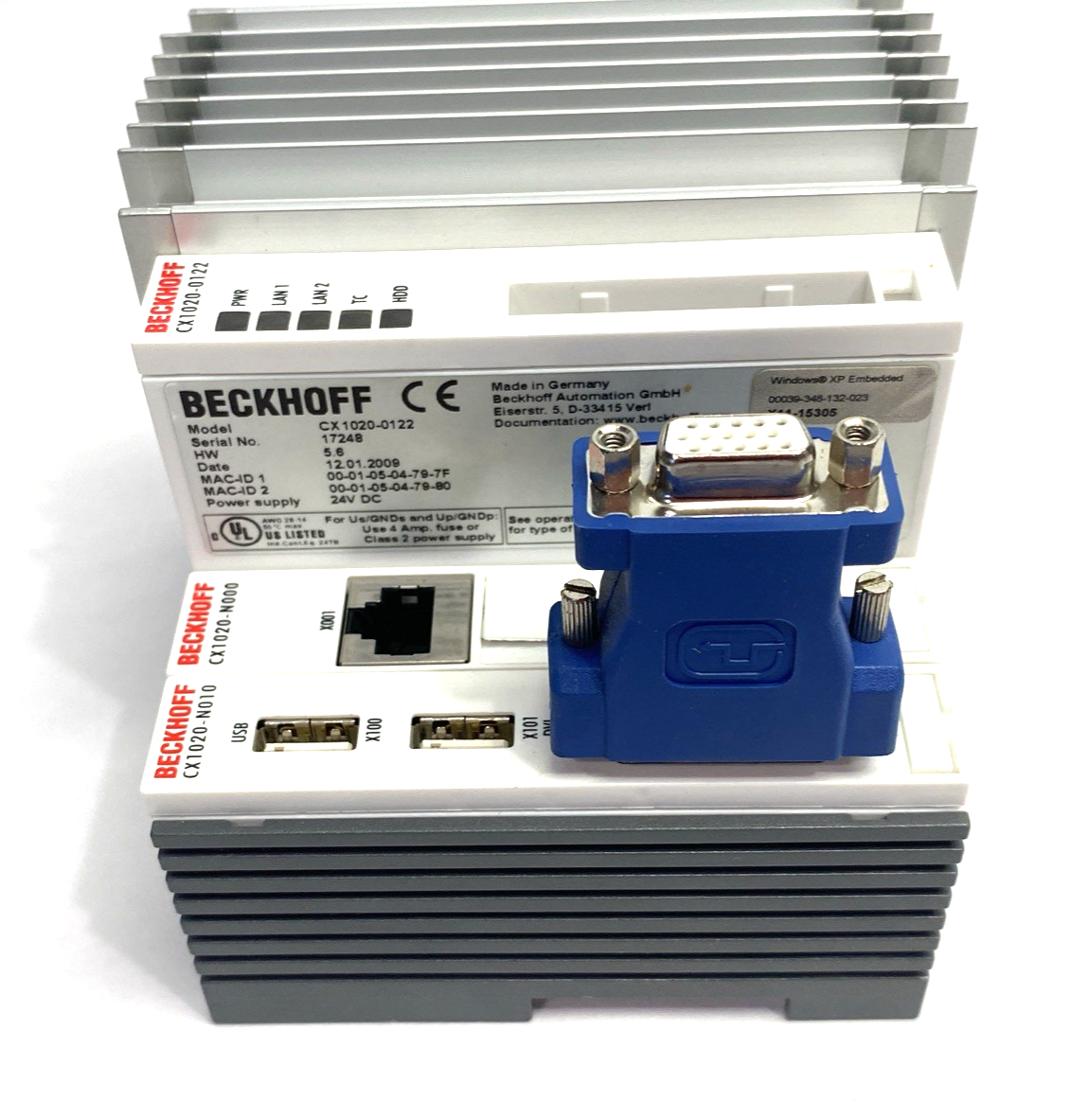 Beckhoff CX1020-0122 Basic CPU Module, Single Core, 1 GHz Intel® CPU - Maverick Industrial Sales