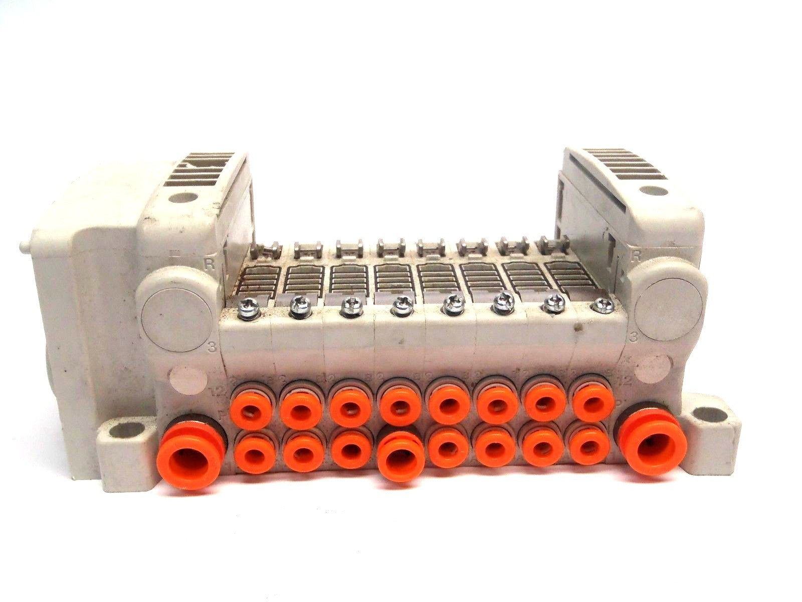 SMC VV5QC11-08N3SD0-S Pneumatic Manifold 8-Station - Maverick Industrial Sales