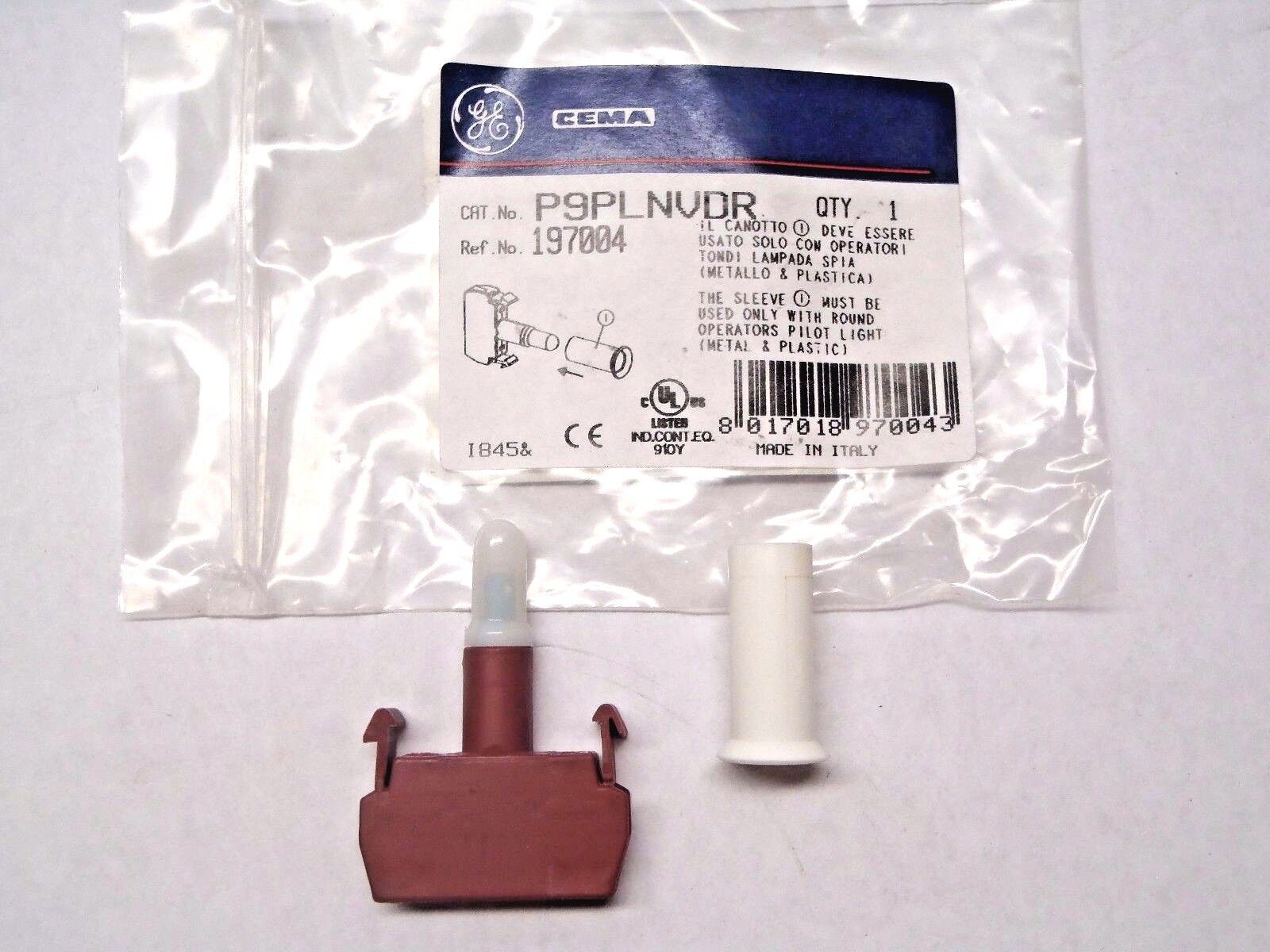 P9PLNVDR | GE Light block w/Integral Red LED 24VAC/VDC - New - Maverick Industrial Sales