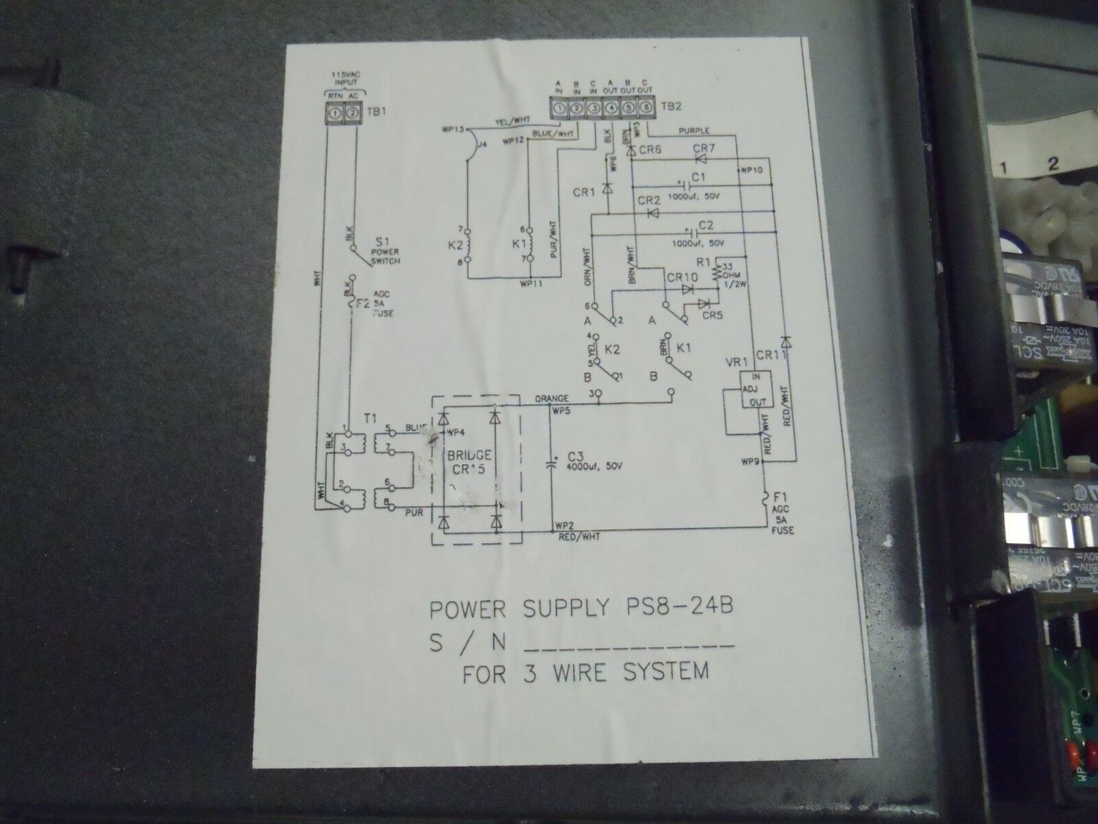 Lathem PS8-24B3 Time Clock Power Supply For 3 Wire System 115V 60Hz - Maverick Industrial Sales