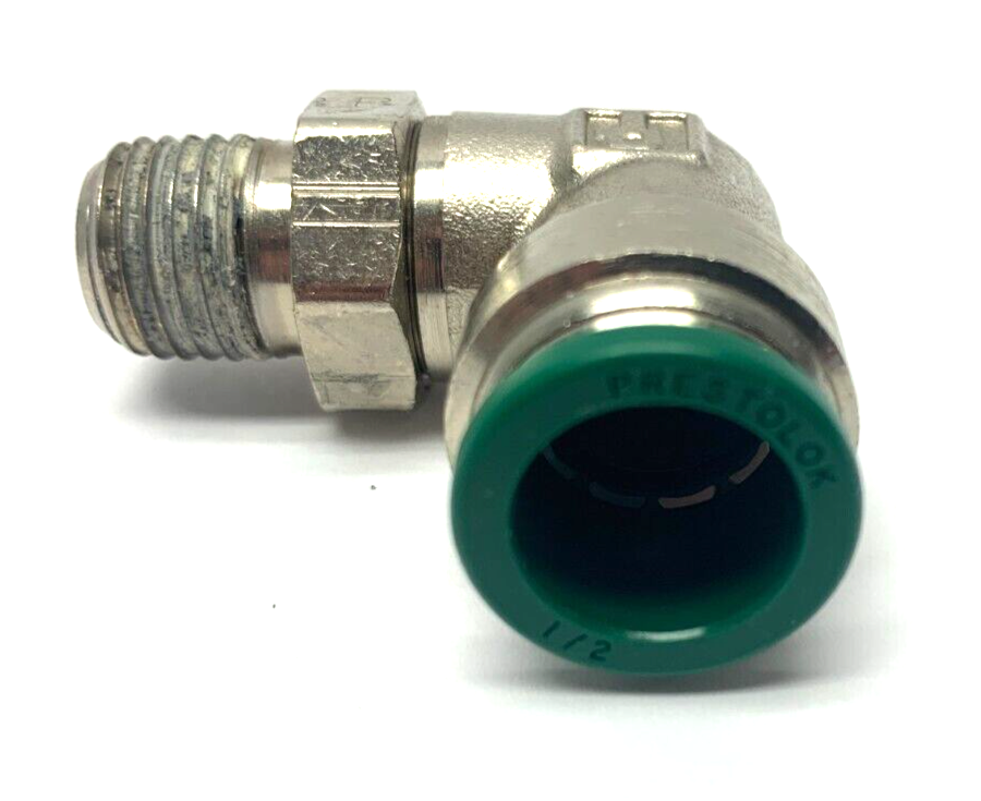 Parker W169PLP-8-4 Nickel Plated Brass 90 Degree Elbow 1/2" Tube 1/4" Thread - Maverick Industrial Sales
