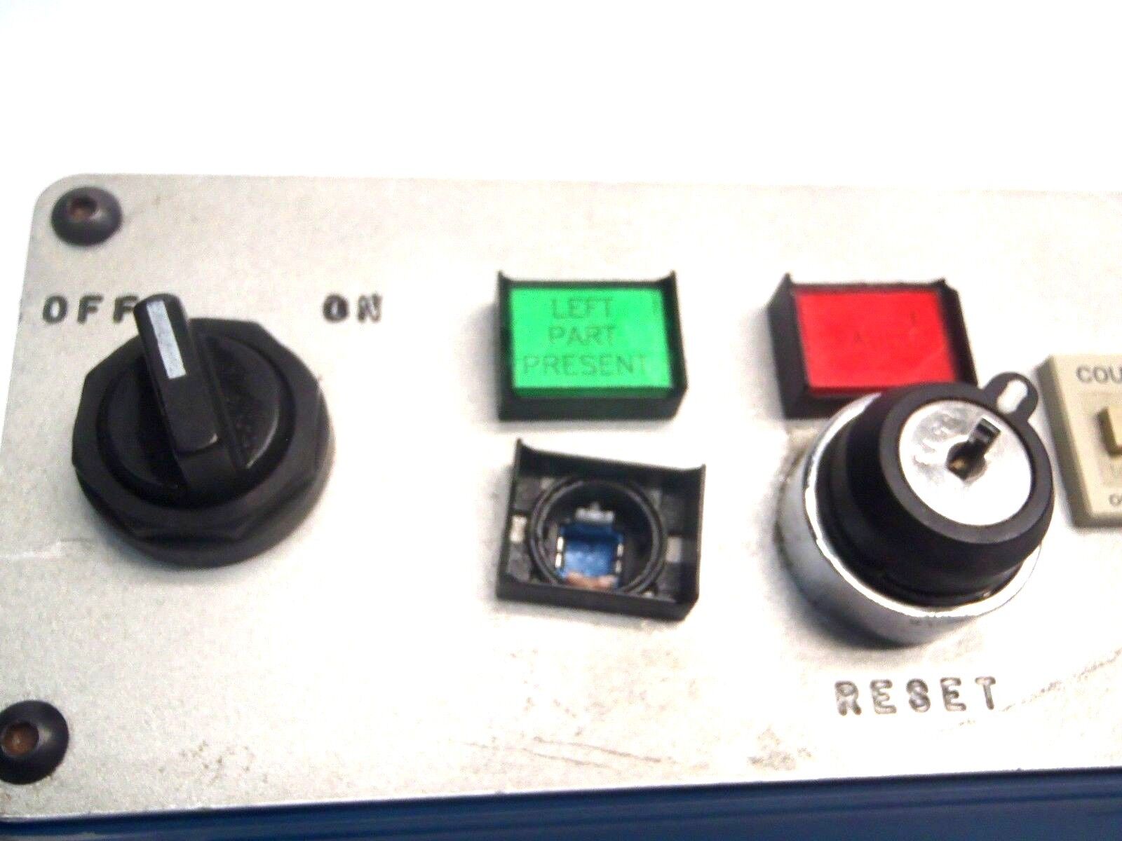 Hoffman E-4PBA 4 Pushbutton Enclosure Assembly Station w/ 2 Omron H7EC/ Switches - Maverick Industrial Sales