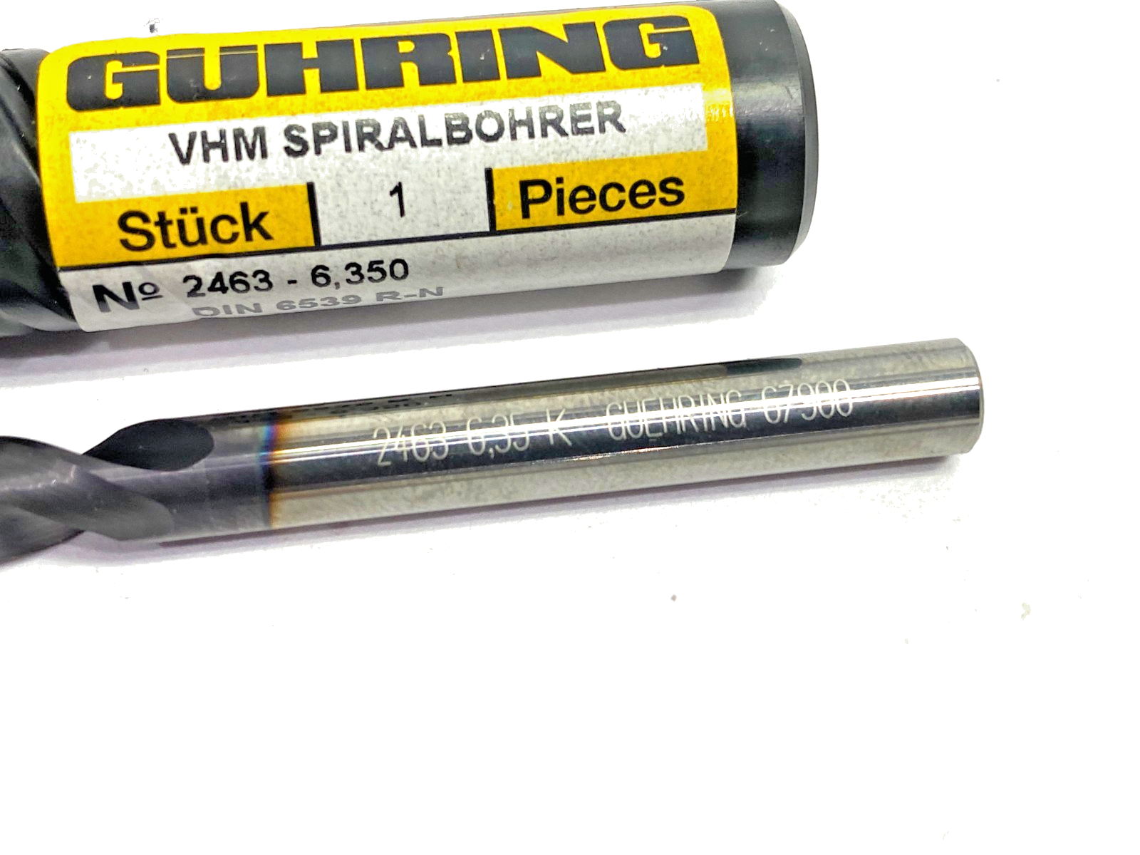 Guhring 2463-6,350 Drill, 1/4, Stub, Type N, Carbide, nano-FIREX 9024630063500 - Maverick Industrial Sales