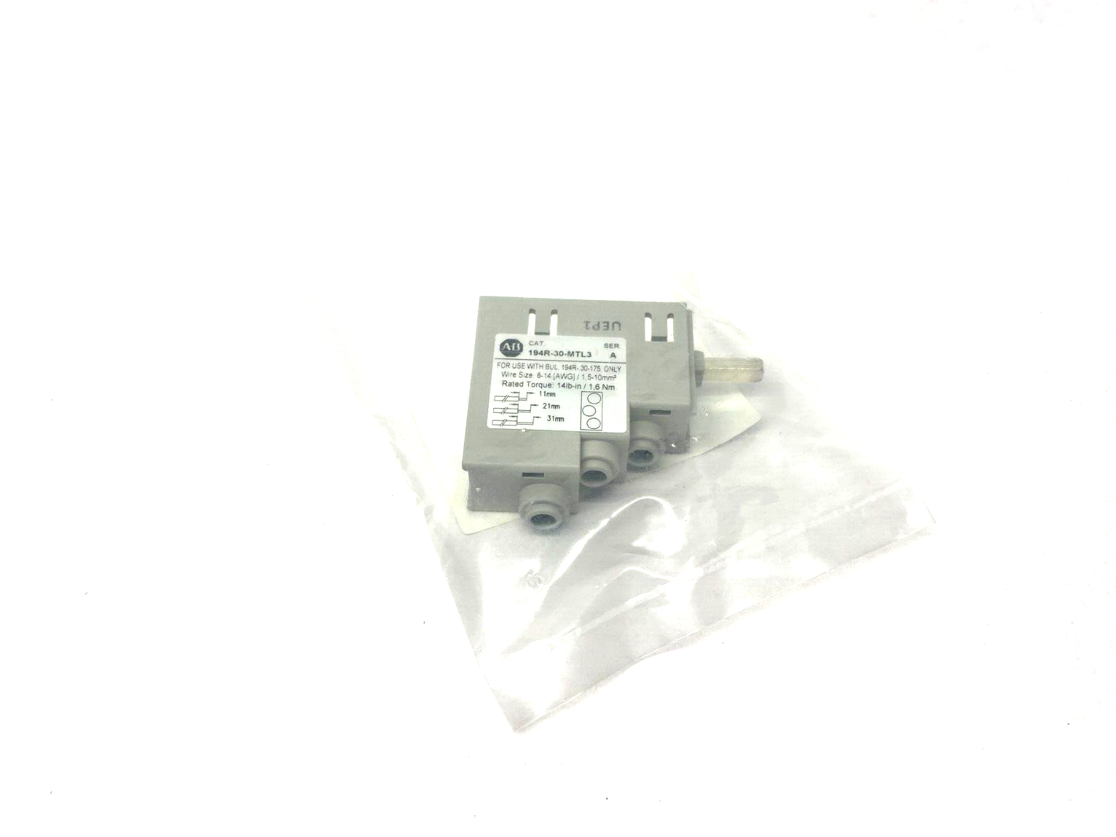 194R-30-MTL3 | Allen Bradley Ser. A Multi-Tap Lug 3/6 Wire 30A - New - Maverick Industrial Sales