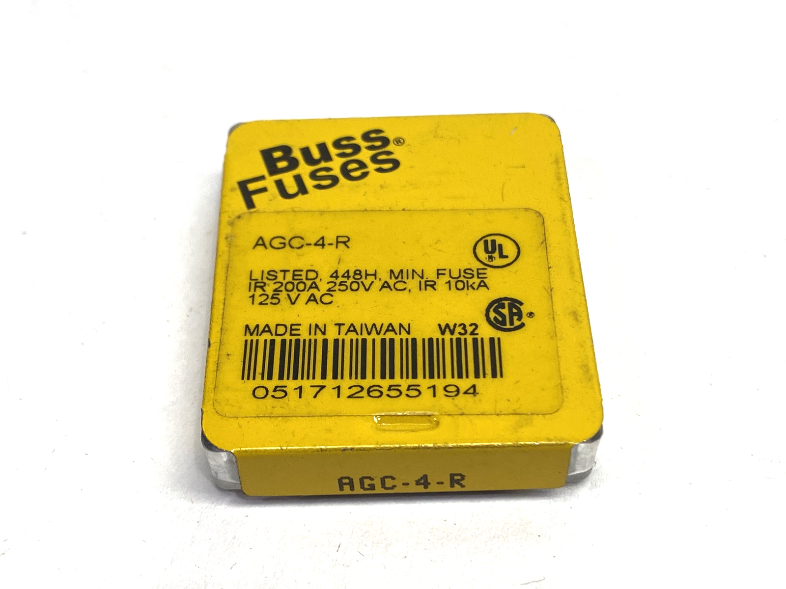 Cooper Bussmann AGC-4-R Miniature Fuse 4A 250VAC LOT OF 10 - Maverick Industrial Sales
