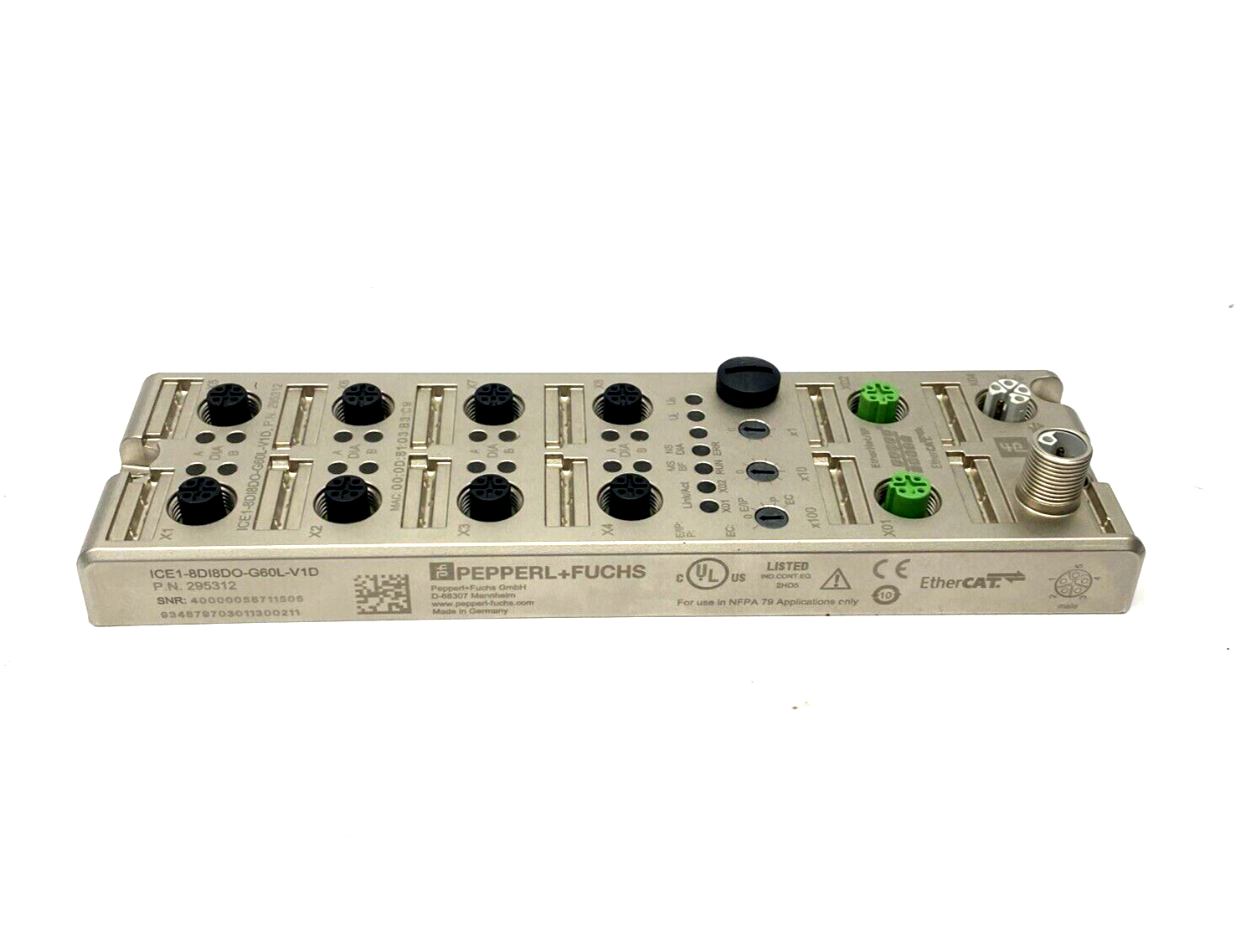 Pepperl+Fuchs ICE1-8DI8DO-G60L-V1D EtherNet/IP Profinet Fieldbus Module 295312 - Maverick Industrial Sales