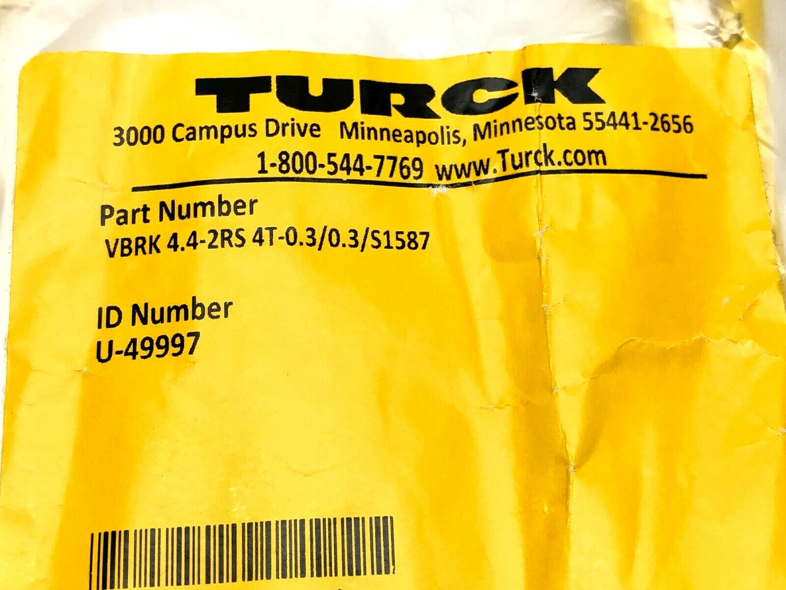 Turck VBRK 4.4-2RS 4T-0.3/0.3/S1587 Splitter U-49997 - Maverick Industrial Sales
