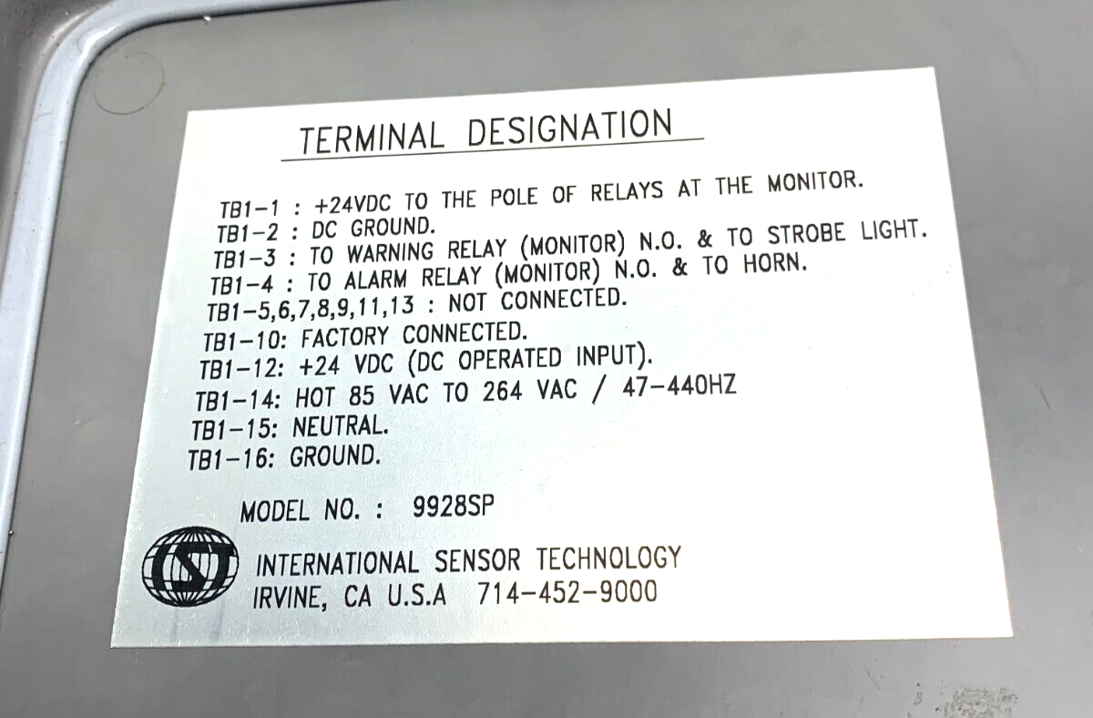 Matheson Gas SP202 & 9928SP Channel Gas Monitoring Alarm Controller SM95-0 - Maverick Industrial Sales