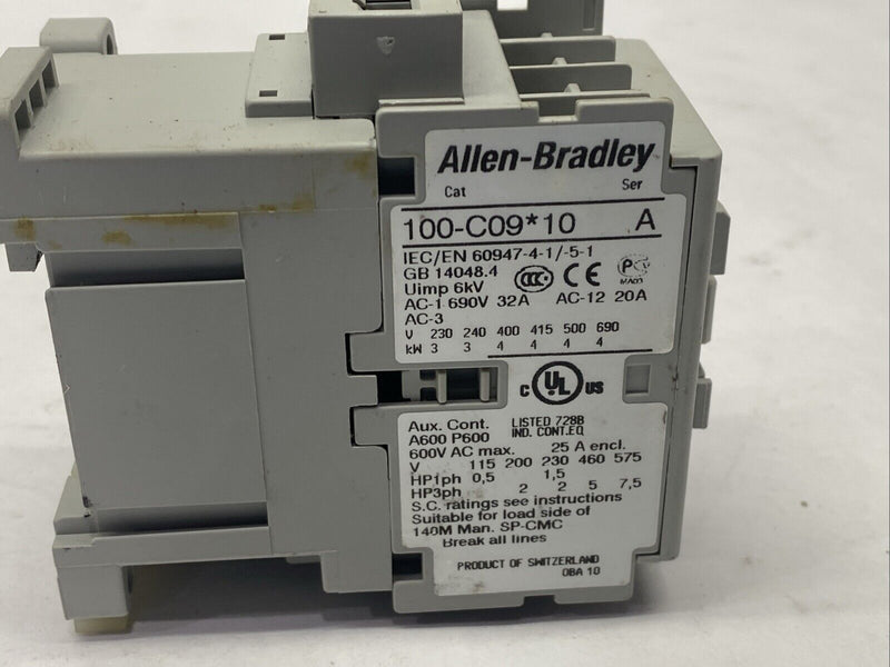 Allen Bradley 100-C09D10 Ser A Contactor 32A 690V 110/120V Coil - Maverick Industrial Sales