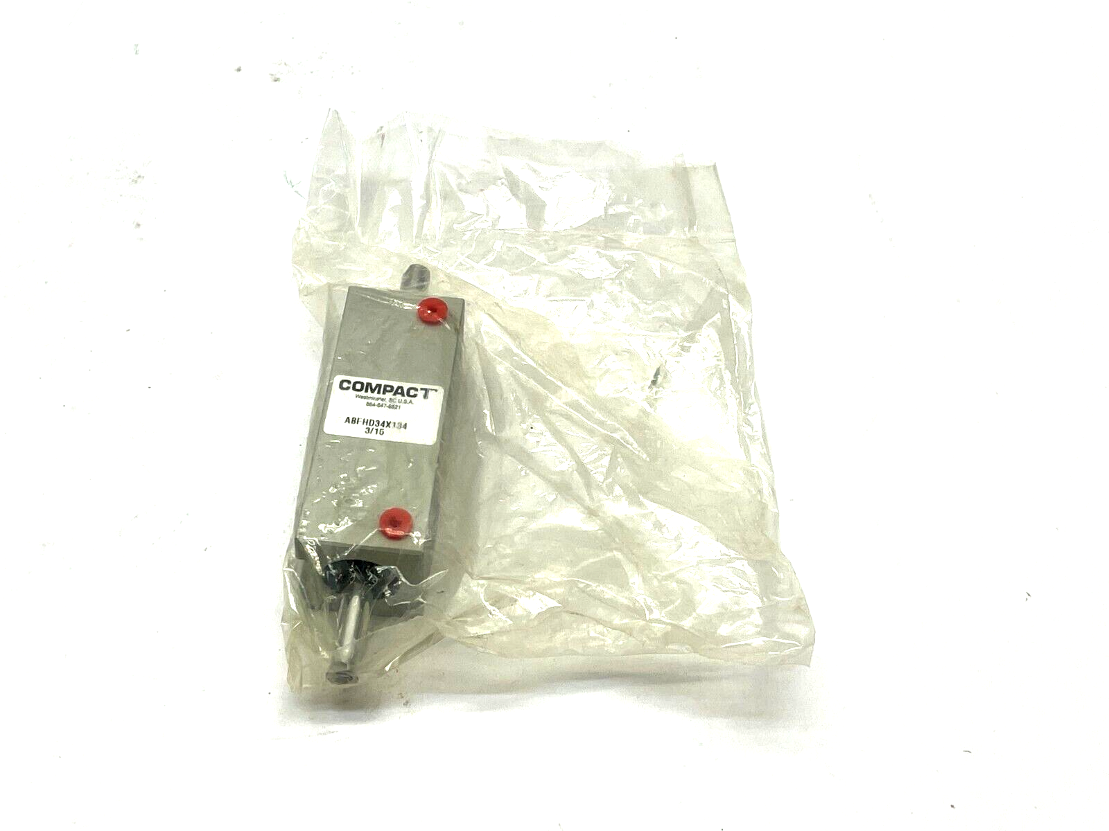 Compact ABFHD34X134 Pneumatic Double Ended Cylinder - Maverick Industrial Sales