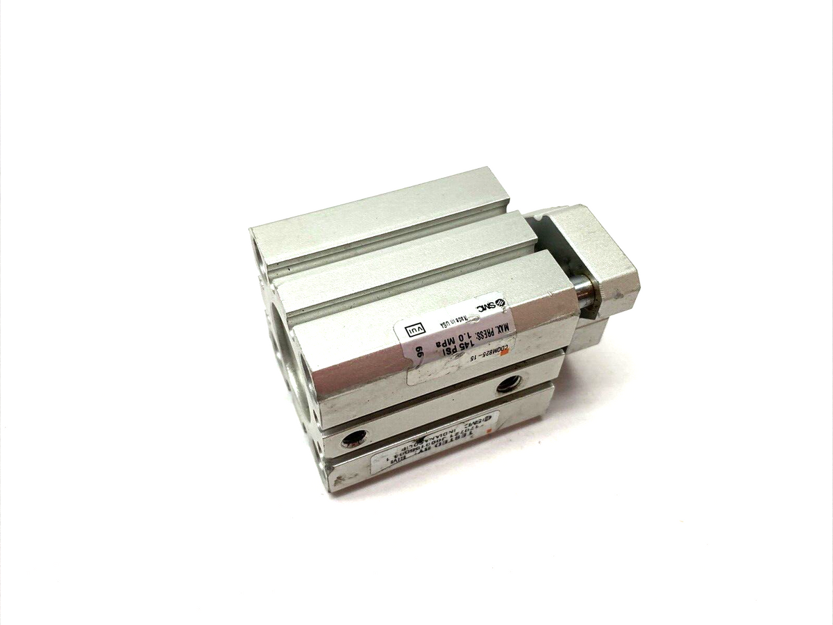 CDQMB25-15 | SMC Compact Guide Rod Cylinder 25mm Bore 15mm Stroke - Used - Maverick Industrial Sales