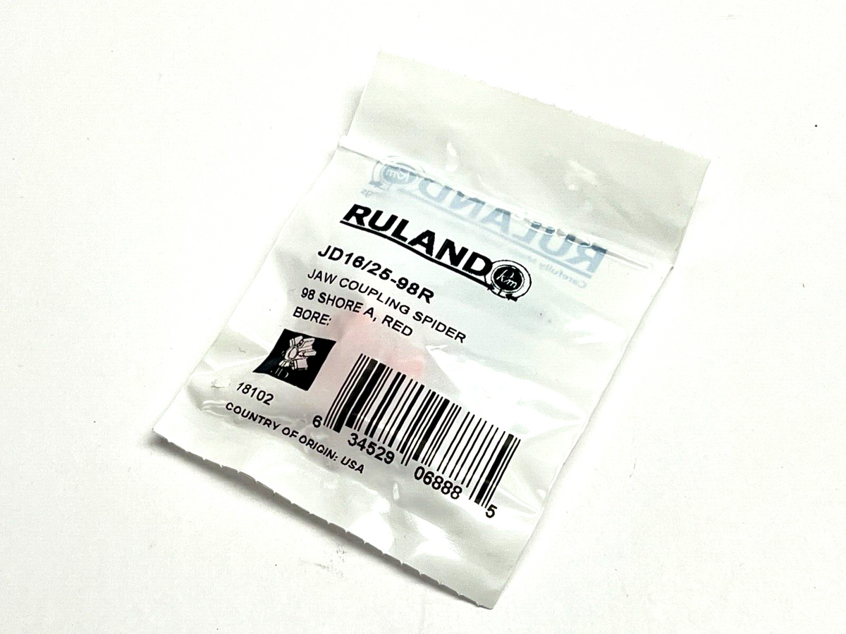 Red Ruland JD16/25-98R | Ruland JD16/25-98R Jaw Coupling Spider 98 Shore A Red