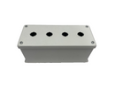 Hoffman E4PBXM Extra-Deep 4-Button 22.5mm Dia. Pushbutton Enclosure, WHITE - Maverick Industrial Sales