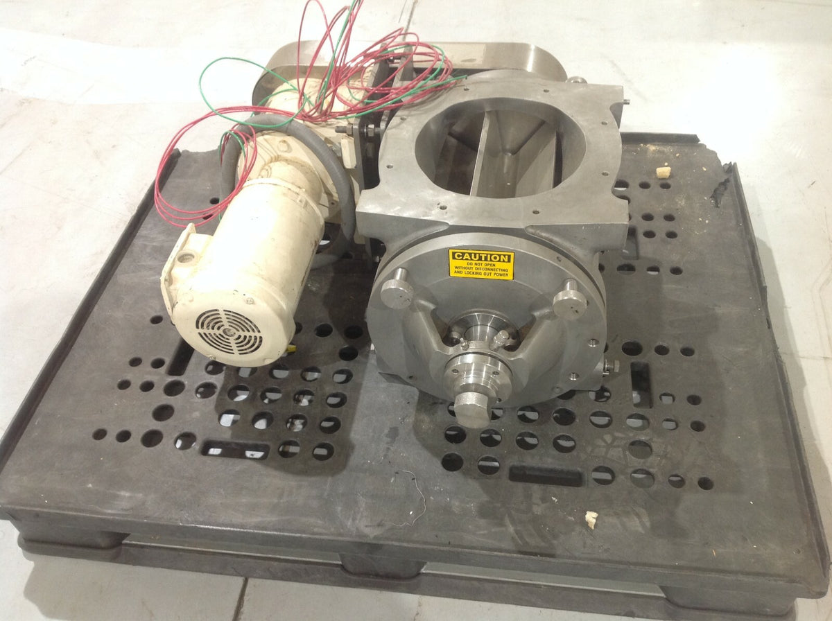 CV500U SS SS AR | Nu-Con SS AR Rotary Valve w/ SEW R70 Gear Reducer & Reliance Motor - Used - Maverick Industrial Sales