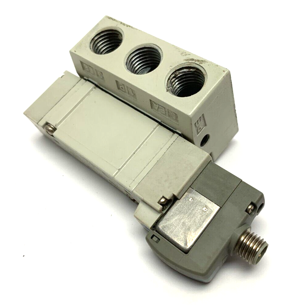 SMC SY5140R-5WOZ Solenoid Valve w/5-Port Manifold Base - Maverick Industrial Sales
