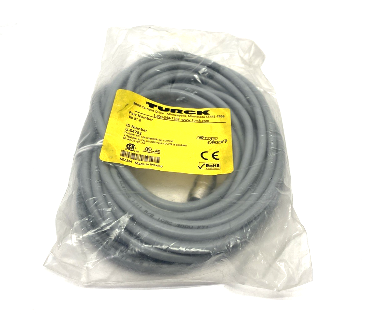 RK 8T-6 | Turck Connection Cable M12 8-Pin Female 6m U-54783 - New - Maverick Industrial Sales