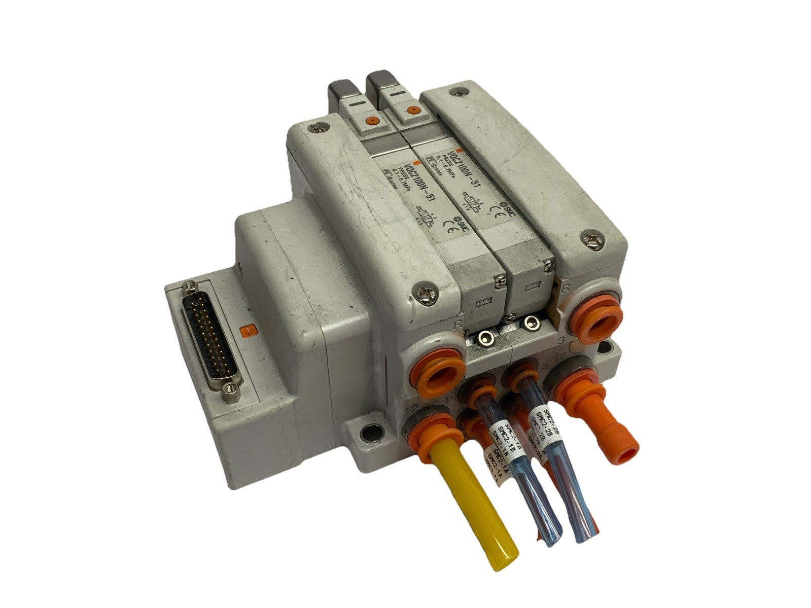 SMC VV5QC21-02N9FD2 Pneumatic Manifold 2-Station w/ D-Sub Connector - Maverick Industrial Sales