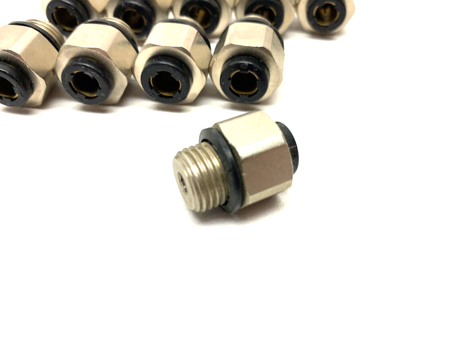 Stainless Steel Push-to-Connect Tube Fitting 6mm OD Tube to 1/4" MNPT LOT OF 10 - Maverick Industrial Sales