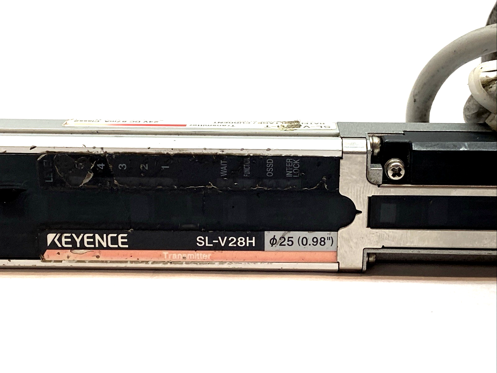SL-V28H-T | Keyence Safety Light Curtain Transmitter 28 Beam 24VDC IP65 - For parts or not working - Maverick Industrial Sales