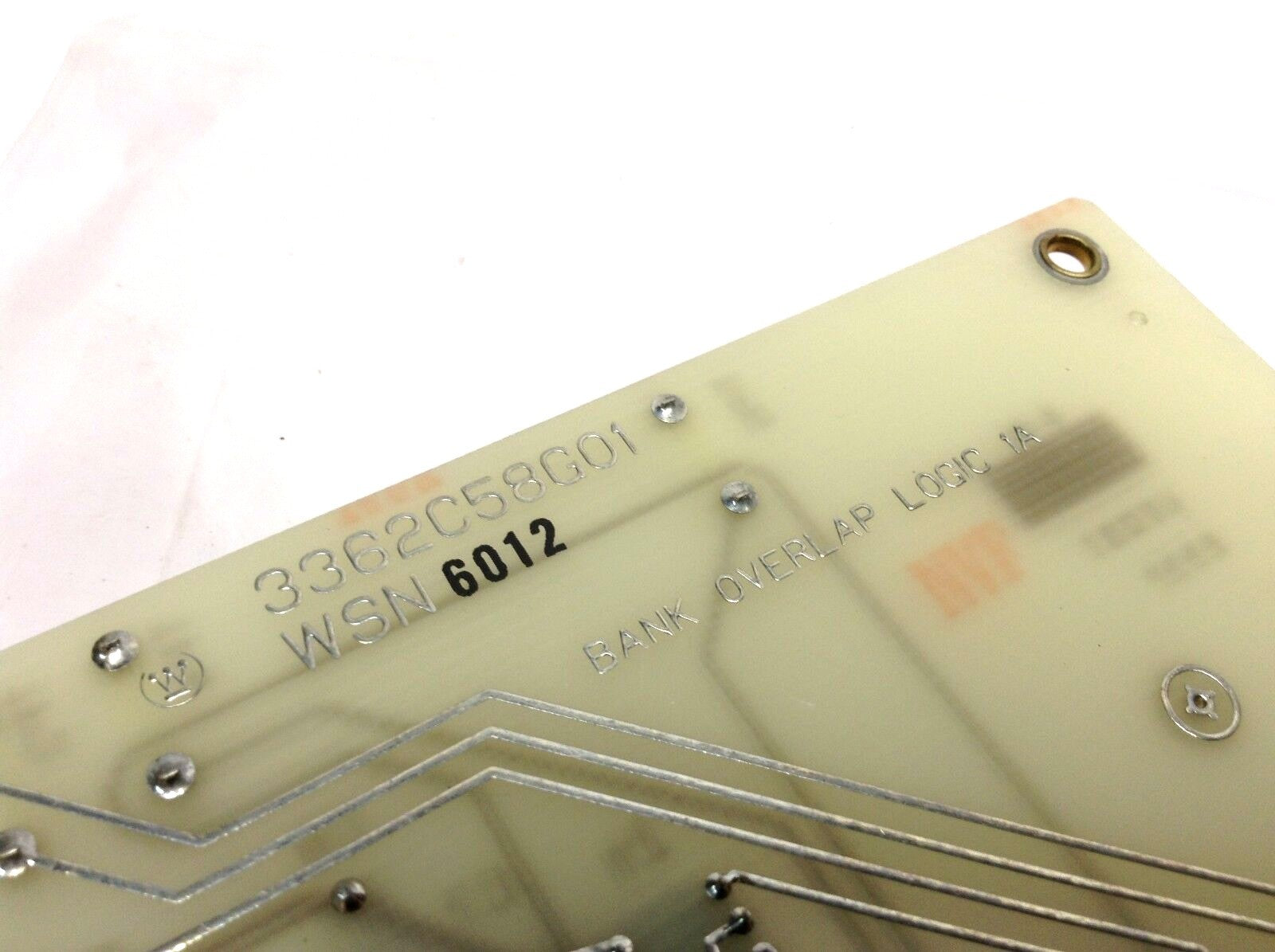 Westinghouse 3362C58G01 Bank Overlap Logic 1A Card PCB Board 3362C56 A - Maverick Industrial Sales