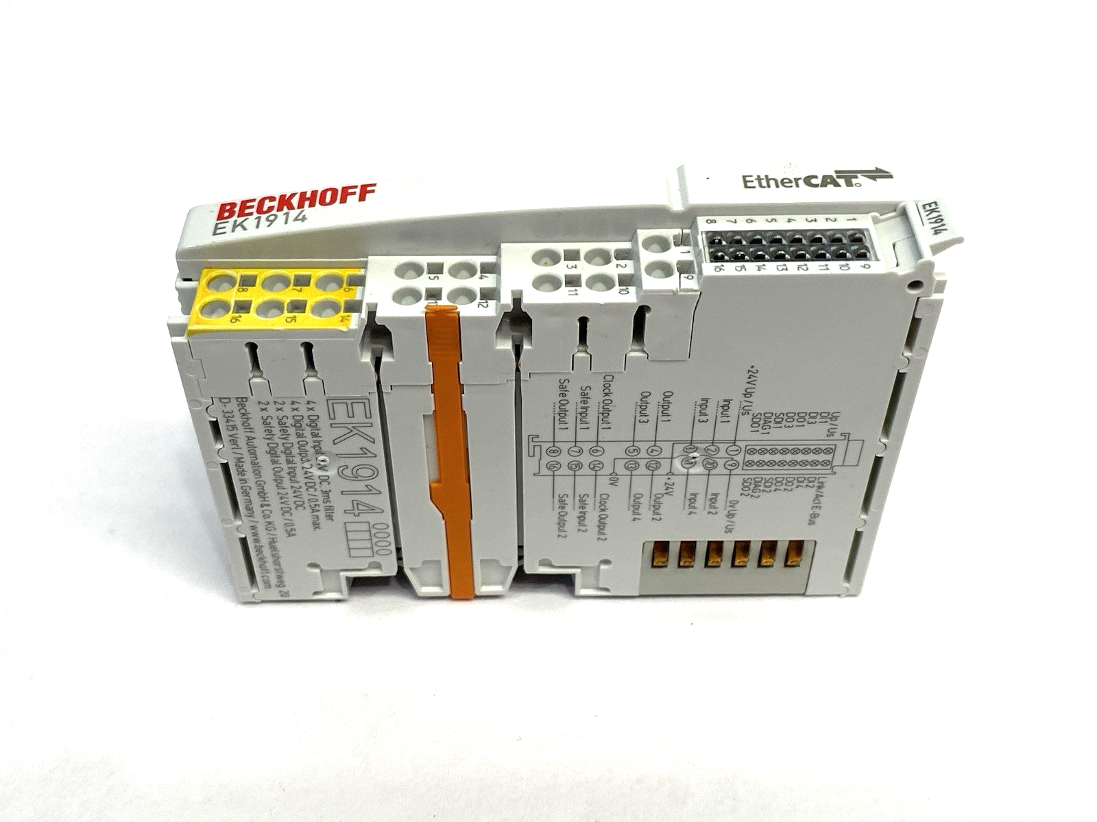 EK1914 | Beckhoff EtherCAT Coupler with Integrated Digital Standard & Safety I/Os - Used - Maverick Industrial Sales