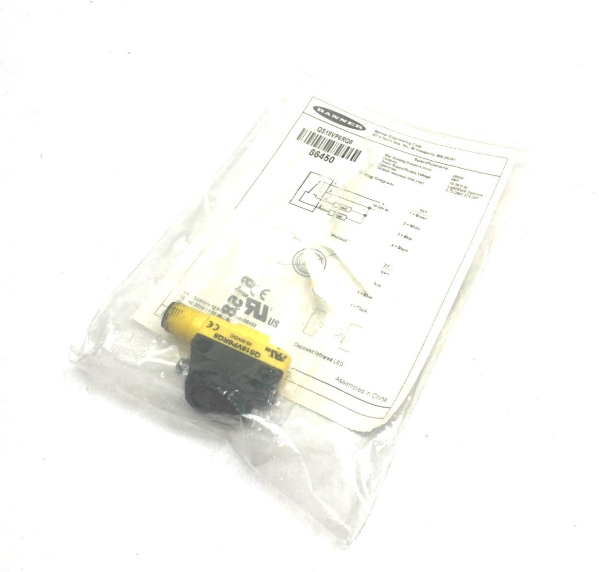 Banner QS18VP6RQ8 WORLD-BEAM Photoelectric Receiver Sensor 66450 - Maverick Industrial Sales