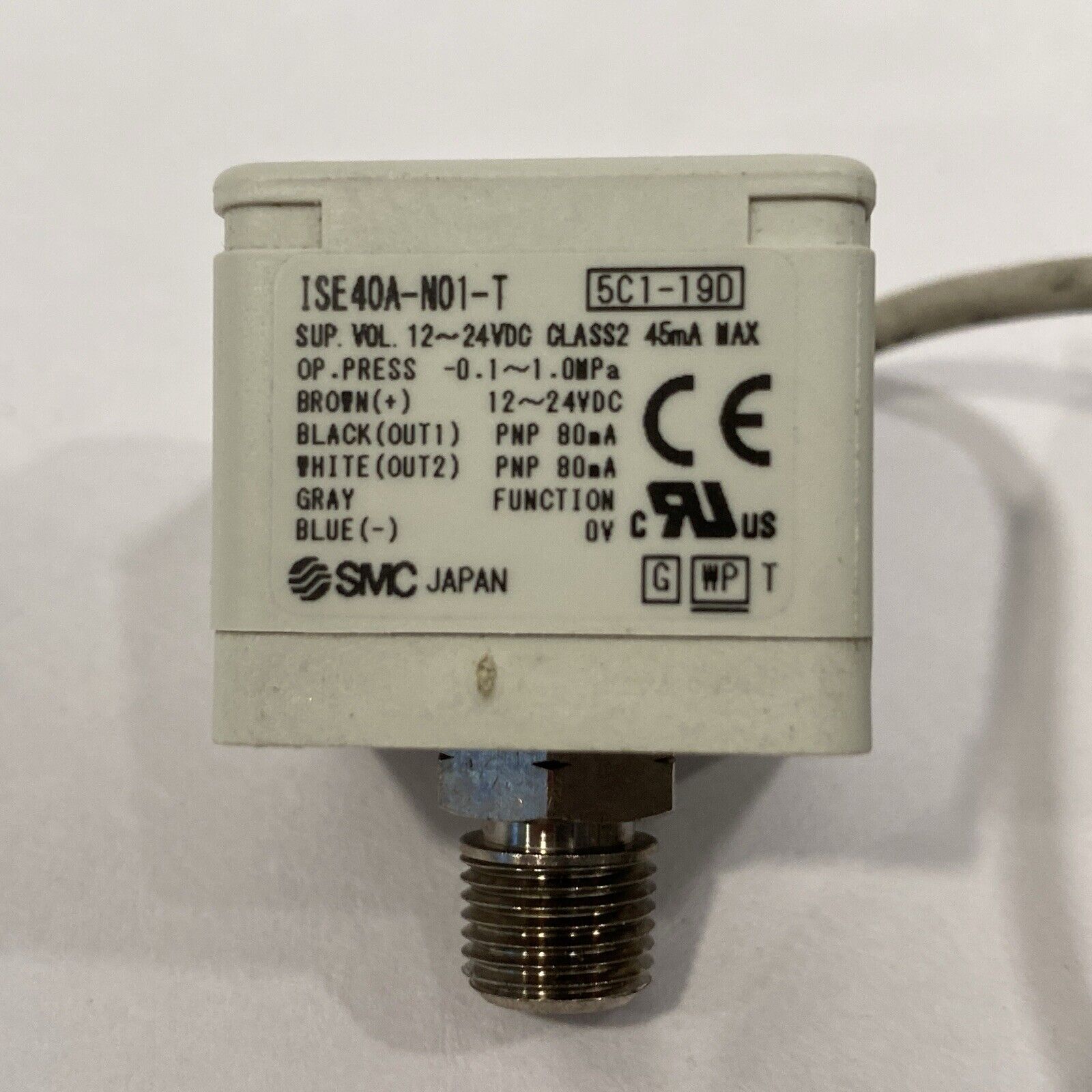 SMC ISE 40A-N01-T-X501 High Precision Digital Pressure Switch, 4-Pin Connector - Maverick Industrial Sales