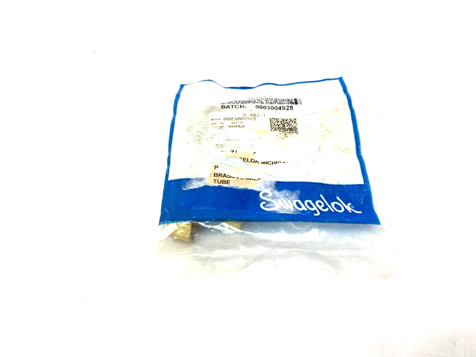 Swagelok B-402-1 Brass Compression Nut for 1/4" Tube Fitting PKG OF 12 - Maverick Industrial Sales