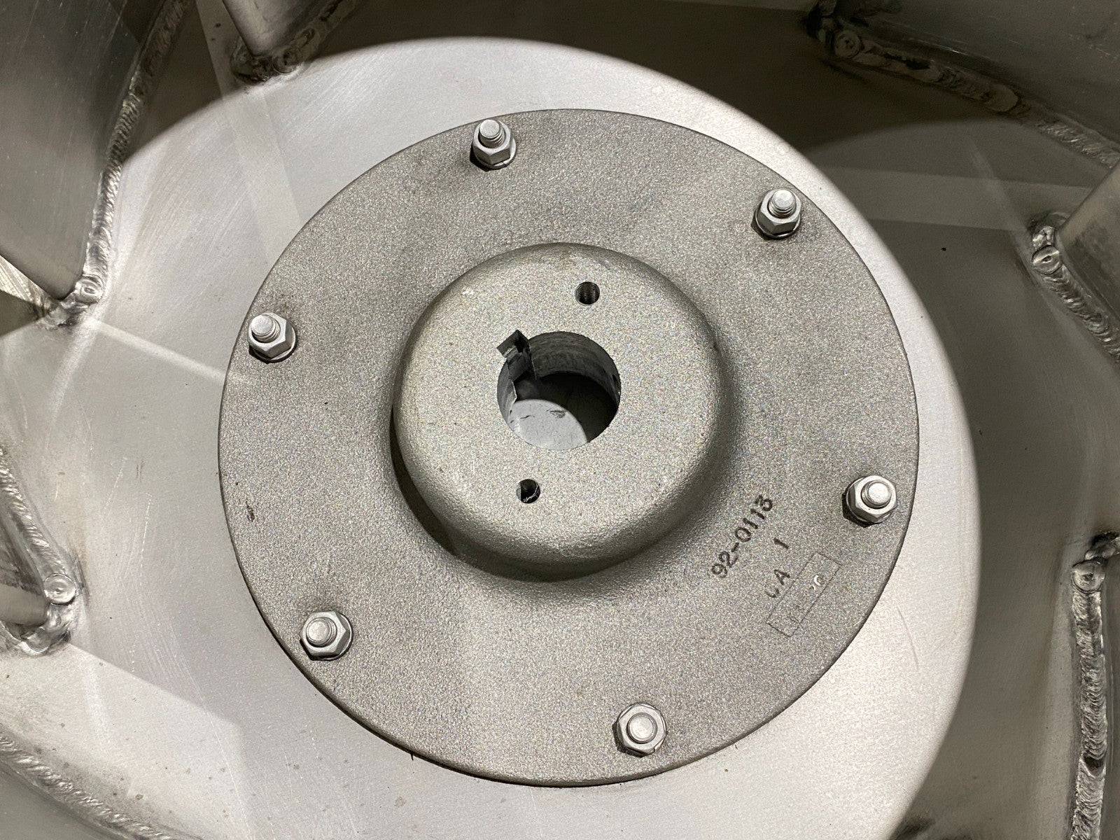 Blower Fan Wheel, 20 ACF, 100PCT Aluminum, CW, 1.625 BORE, TYPE 1 HUB - Maverick Industrial Sales