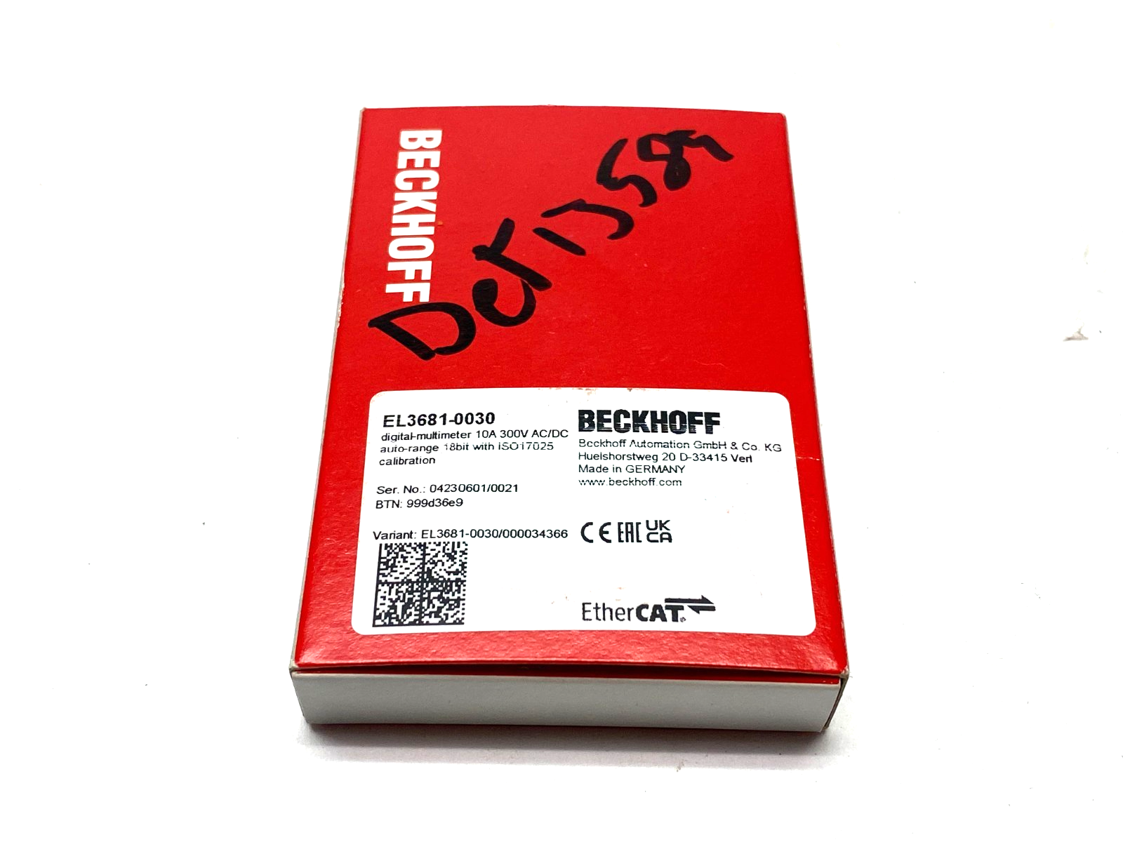 Beckhoff EL3681-0030 EtherCAT 1-Channel Analog Input Terminal, Multimeter 19-Bit - Maverick Industrial Sales