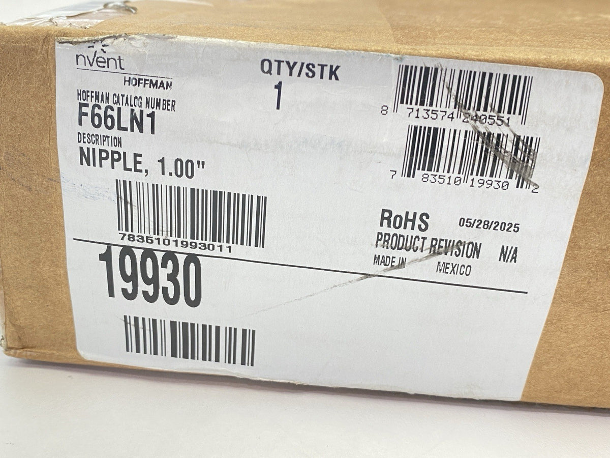 Hoffman F66LN1 Wireway Nipple 1" 19930 - Maverick Industrial Sales