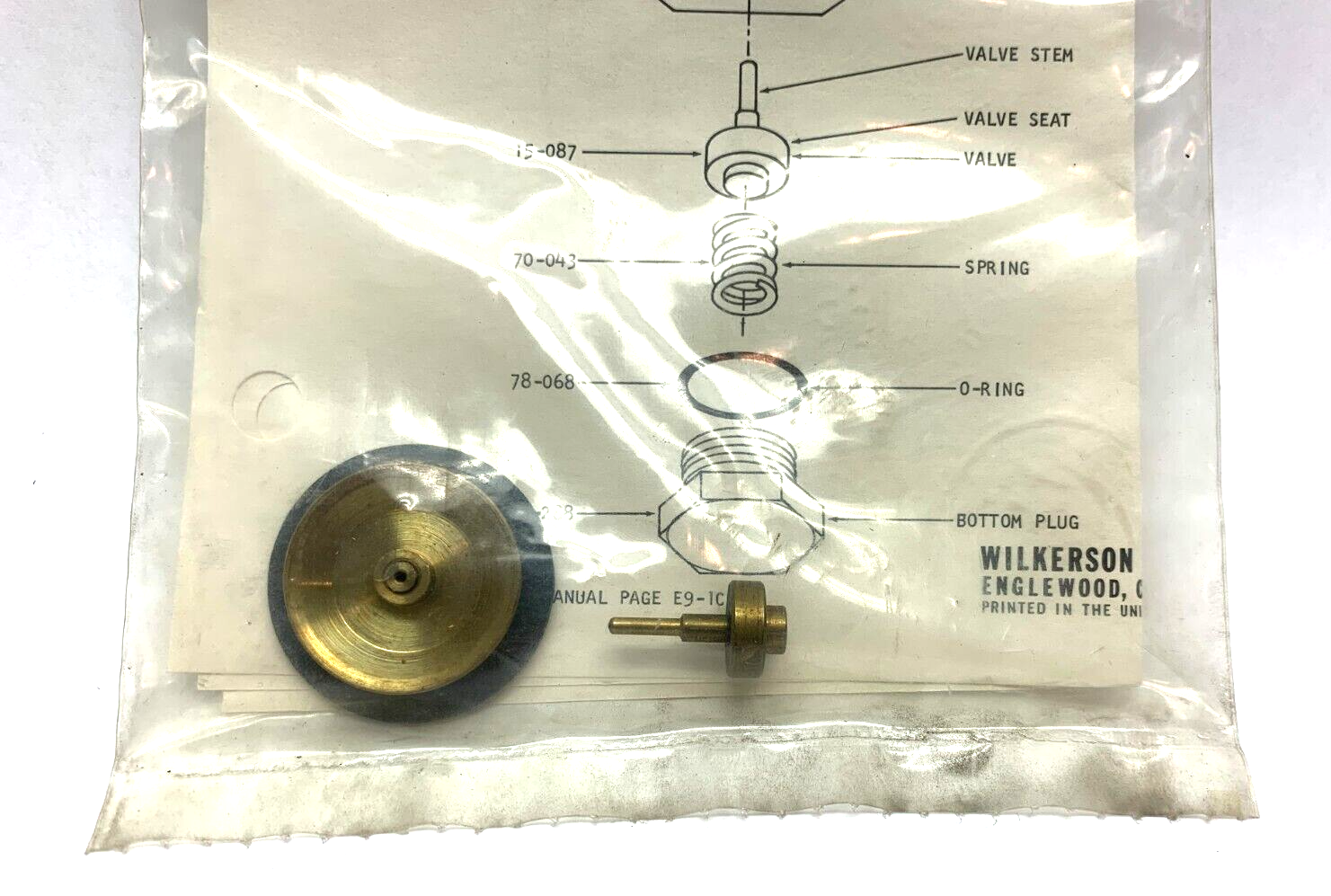 Wilkerson 95-104 Repair Kit w/ 15-086 & 15-087 - Maverick Industrial Sales