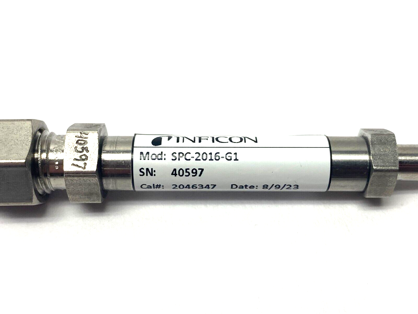 Inficon SPC-2016-G1 Helium Leak Detection Vacuum Jet Nozzle 4.41E-4 atmcc/sec - Maverick Industrial Sales