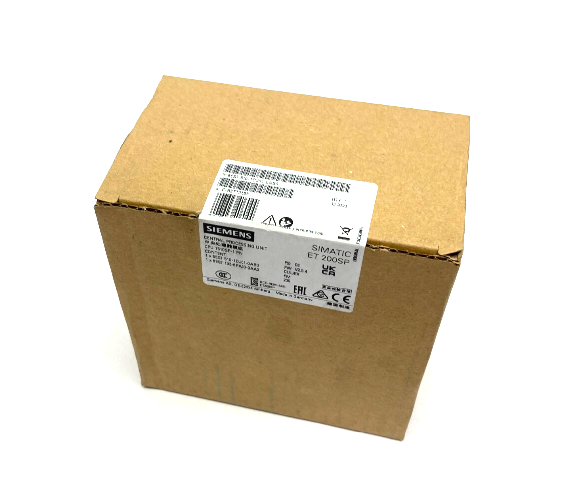Siemens 6ES7 510-1DJ01-0AB0 SIMATIC ET200SP Central Processing Unit - Maverick Industrial Sales