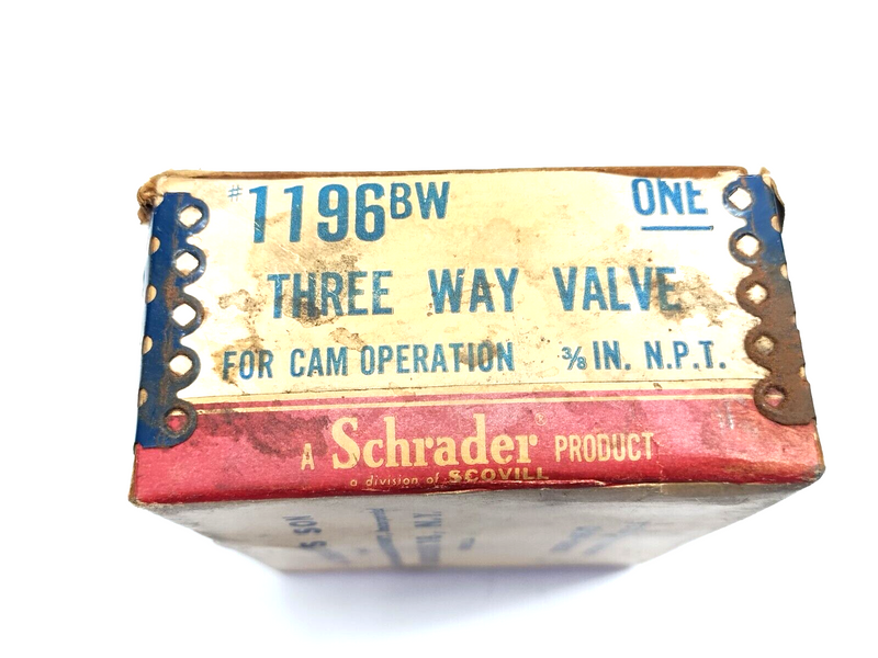 Schrader 1196BW Roller Operated Brass Poppet Valve 3/8" NPT 01196 0089 - Maverick Industrial Sales