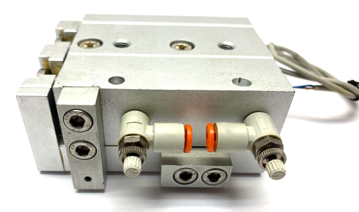 MXS16-20 | SMC Guided Pneumatic Cylinder 16mm Bore 20mm Stroke - Used - Maverick Industrial Sales