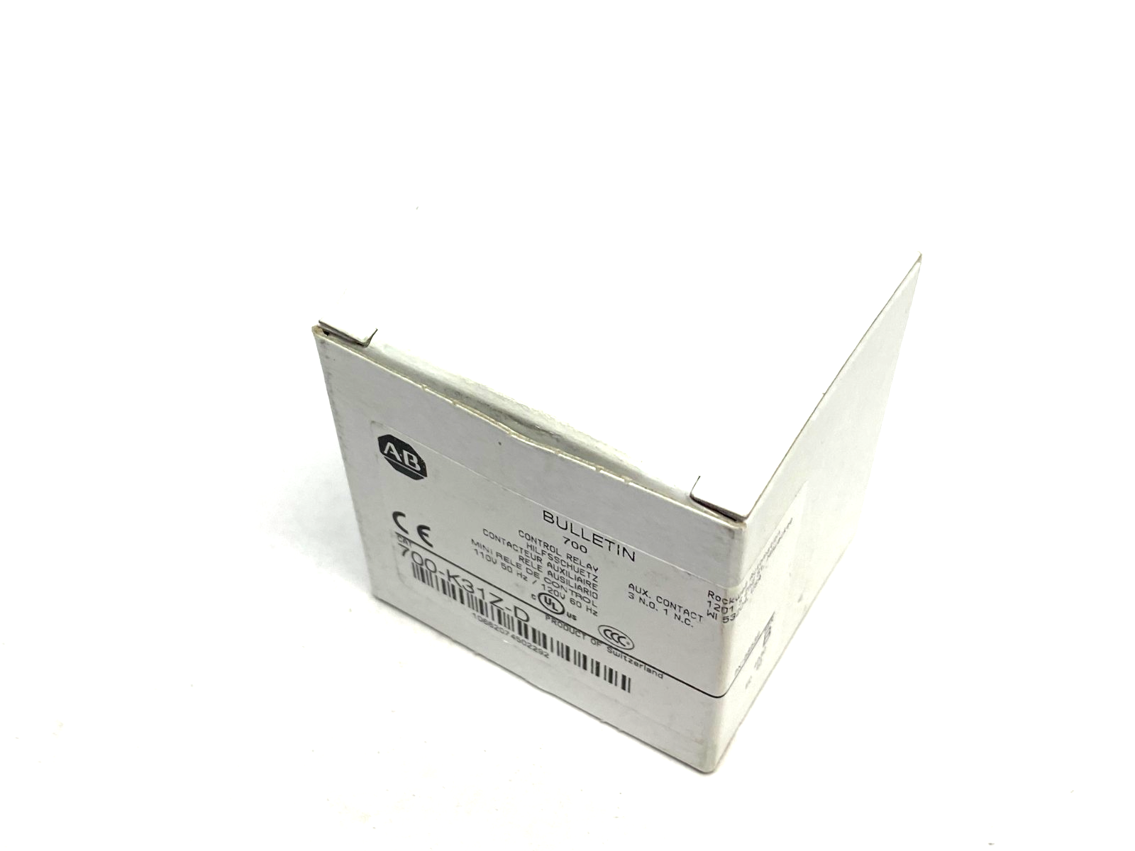 Allen Bradley 700-K31Z-D Ser. B Control Relay 3 N.O, 1 N.C, 110/120V - Maverick Industrial Sales