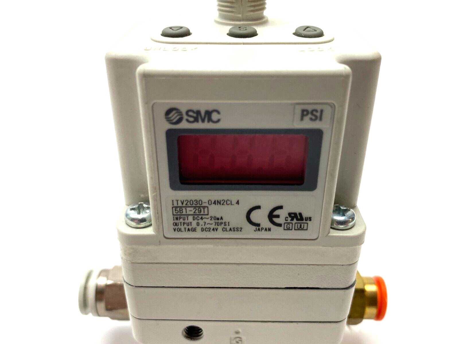SMC ITV2030-04N2CL4 Electro-Pneumatic Regulator 0.7~70psi Output - Maverick Industrial Sales