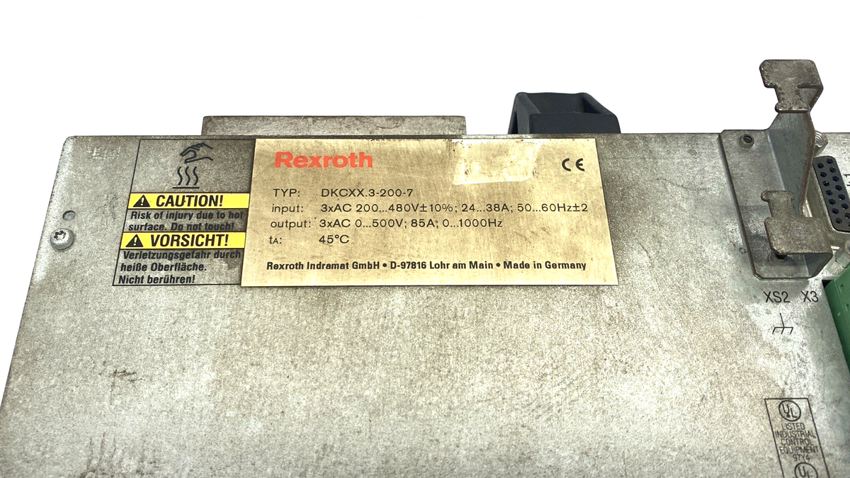 Bosch Rexroth R911284691 DKC Drive Controller 200-480V 200A DKC03.3-200-7-FW - Maverick Industrial Sales