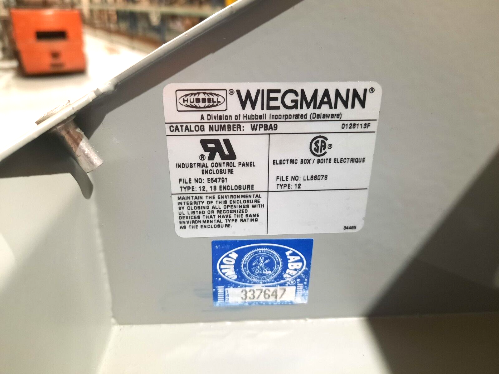 Wiegmann WPBA9 30mm Push Button Enclosure, 9 Hole, w/ 3-1/2' Podium Stand - Maverick Industrial Sales