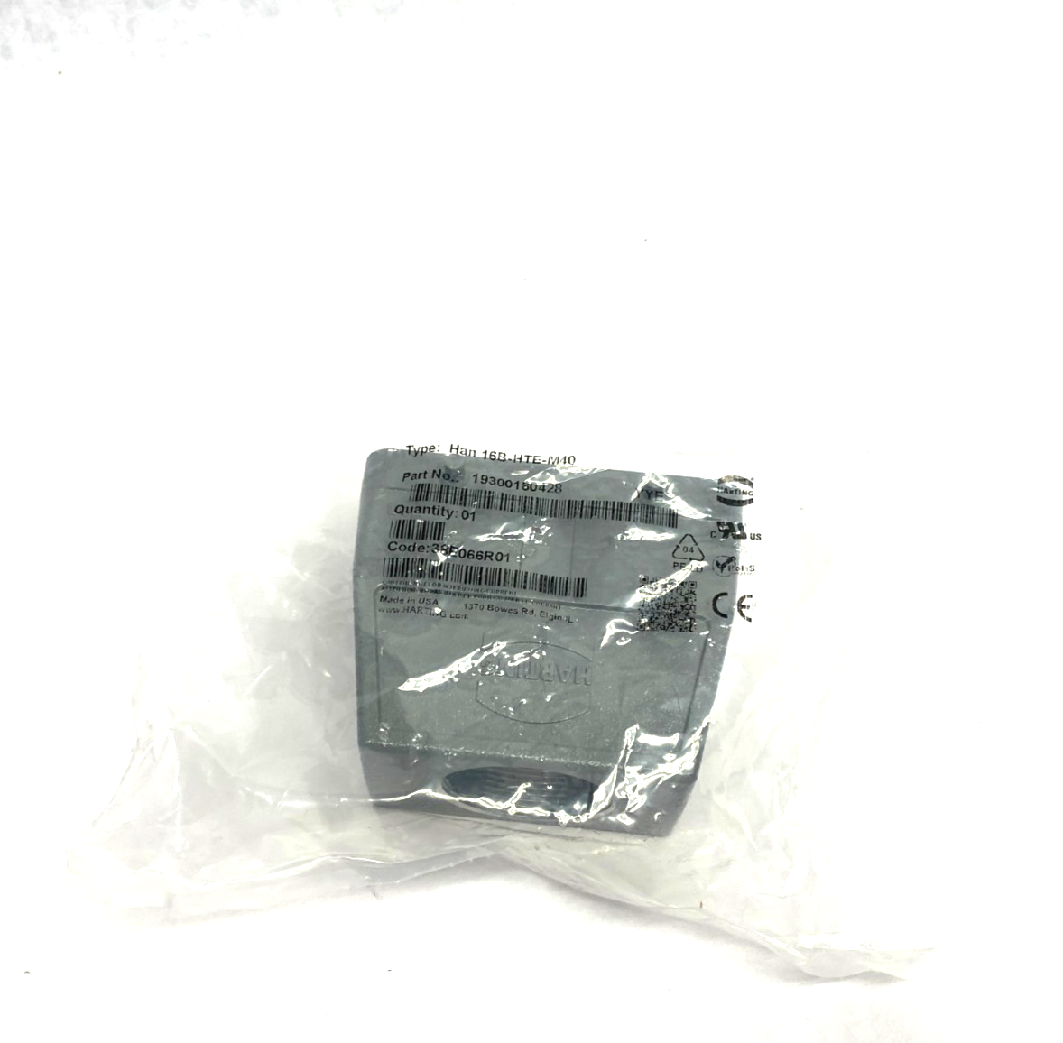 Harting 19300160428 Insert Housing, Han B Hood Top Entry HC M40 - Maverick Industrial Sales