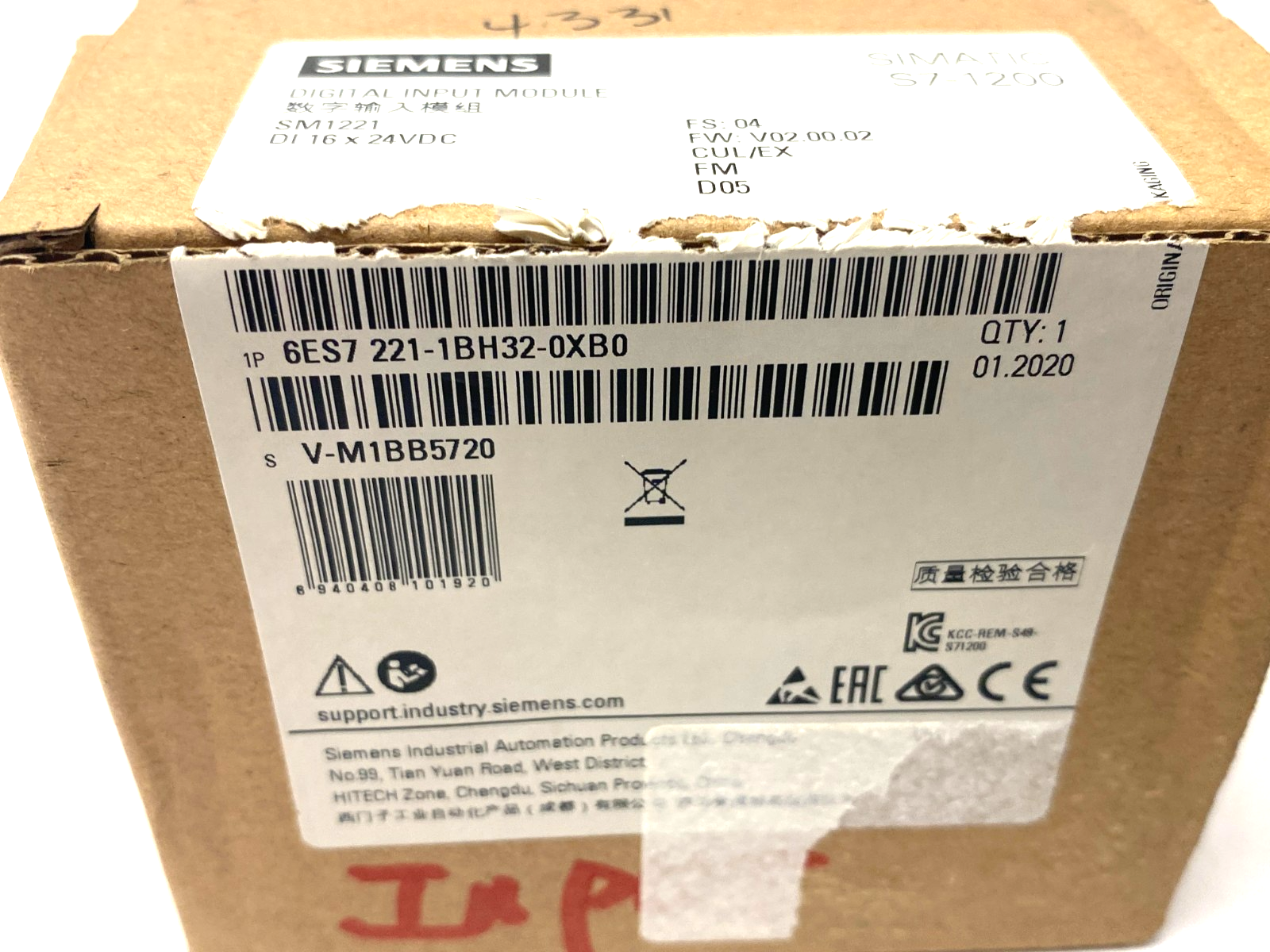 Siemens 6ES7 221-1BH32-0XB0 SIMATIC S7-1200 Digital Input Module DI 16x24VDC - Maverick Industrial Sales