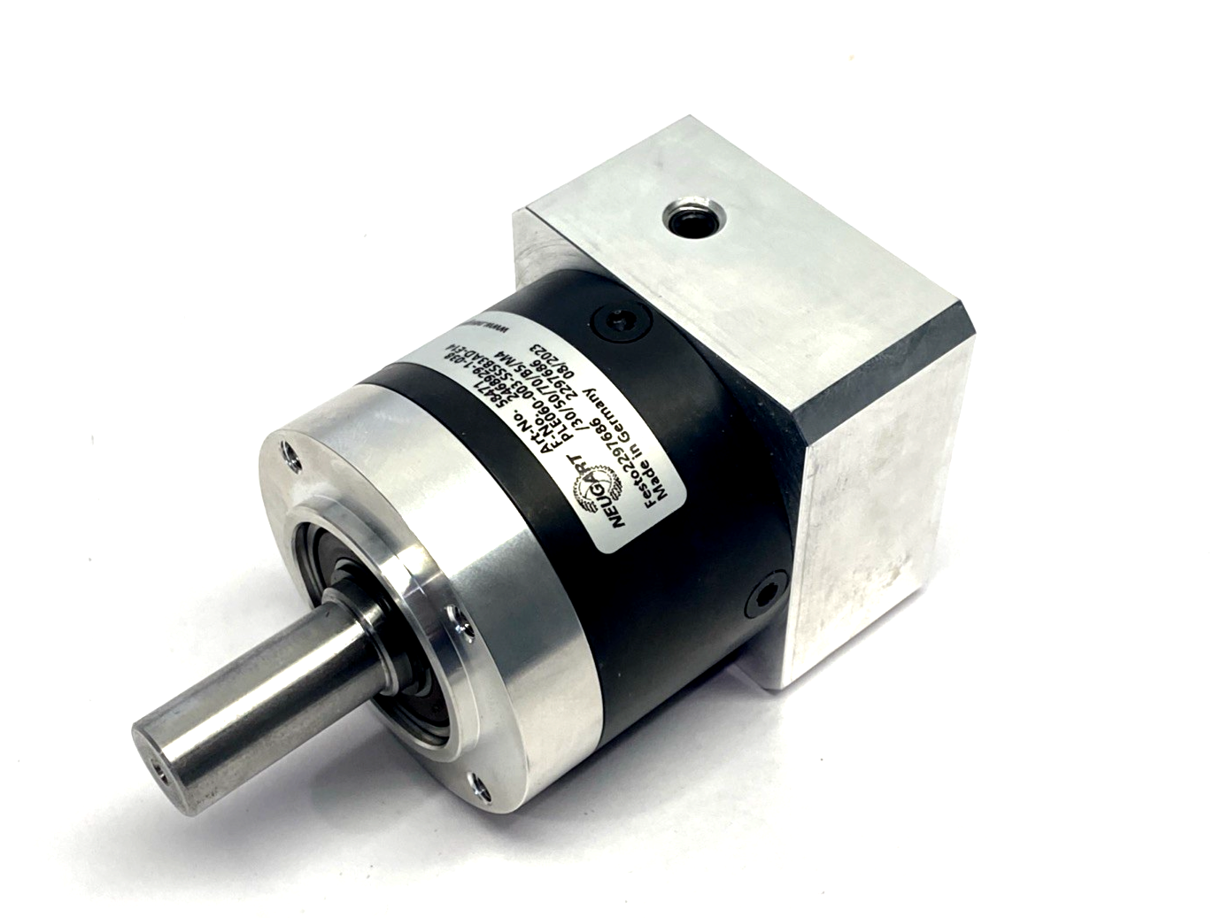 EMGA-60-P-G3-EAS-60, 2297686 | Festo EMGA-60-P-G3-EAS-60 Gearbox, Neugart PLE060-003-SSSB3AD-E14/30/50/70/B5/M4 - New – Open box - Maverick Industrial Sales