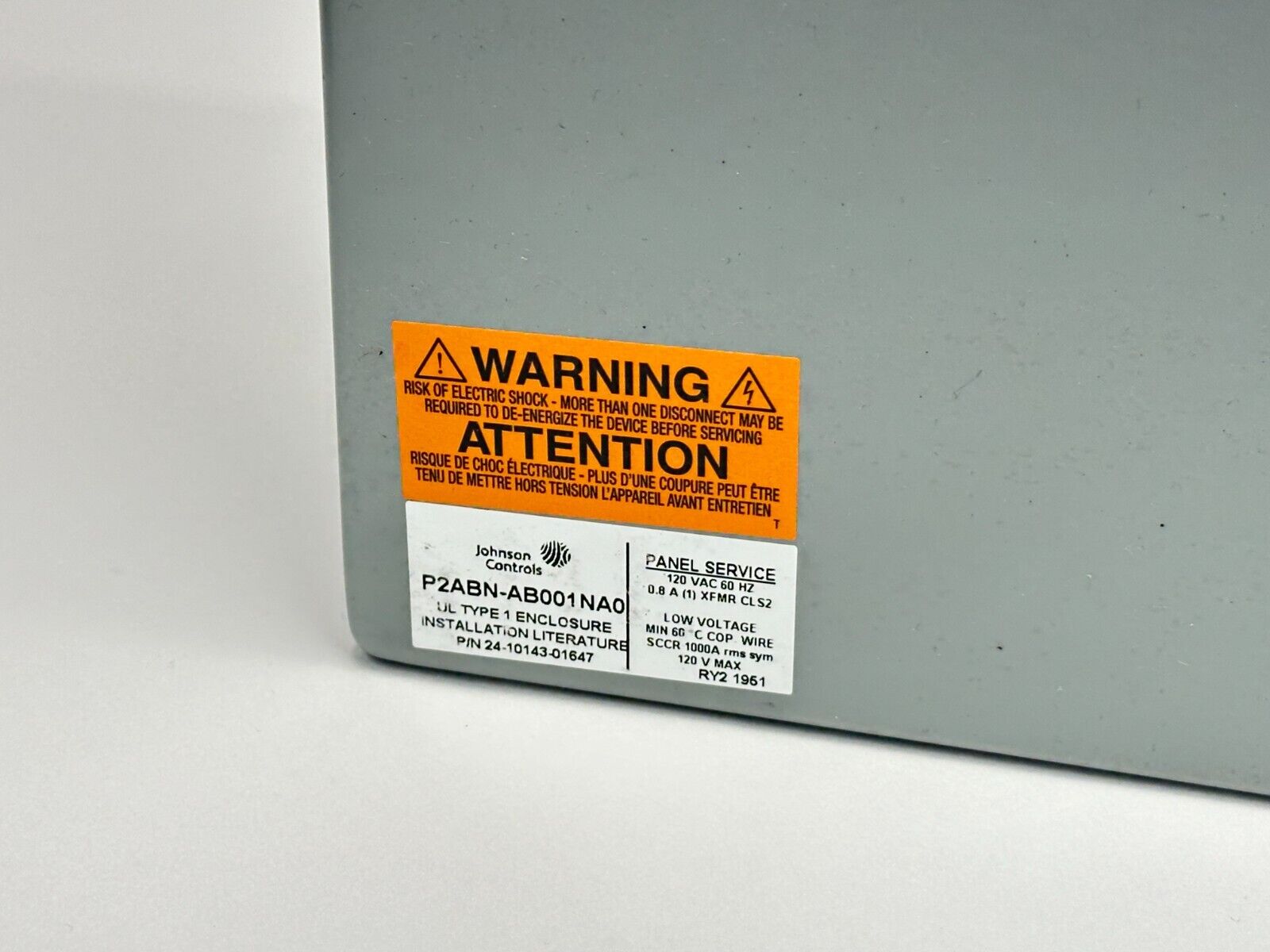 Johnson Controls P2ABN-AB001NA0 SNE Series Control Panel MISSING M4-SNE11000-0 - Maverick Industrial Sales
