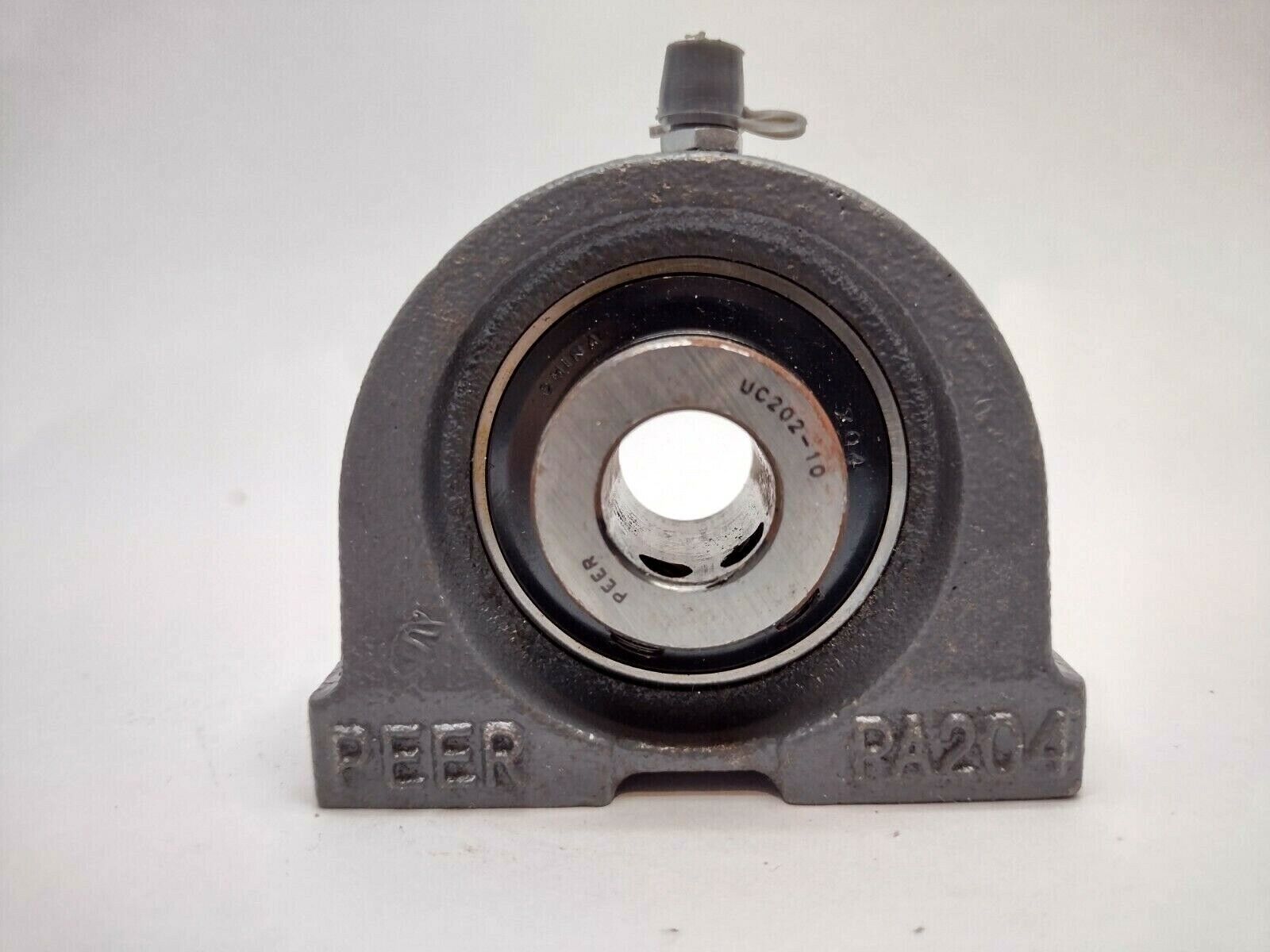 Peer UCPA202-10 Tapped Base UCPA200 Series Set Screw Lock Pillow Block Bearing - Maverick Industrial Sales