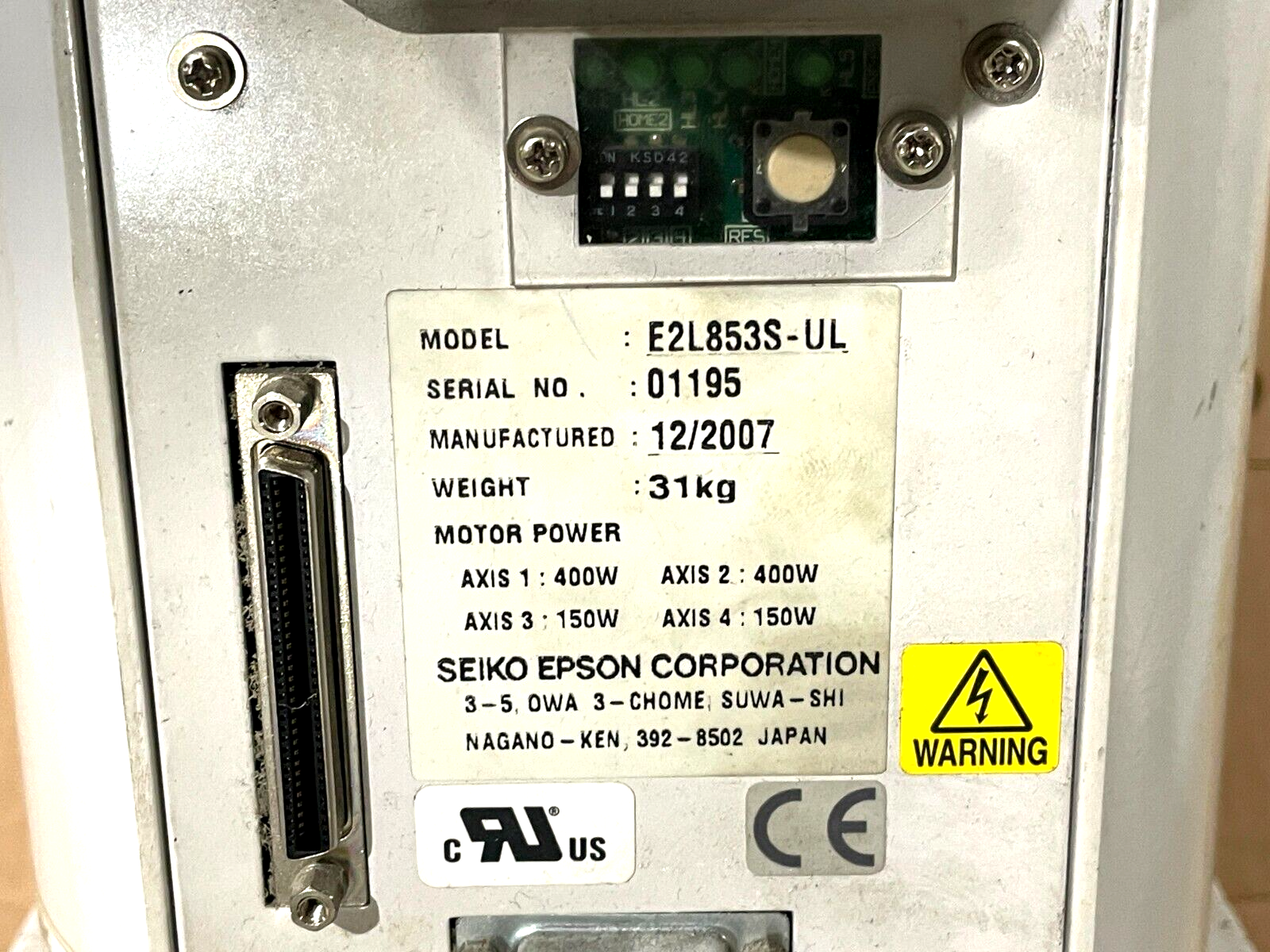Seiko Epson E2L853S-UL Industrial Robot Arm 4-Axis - Maverick Industrial Sales