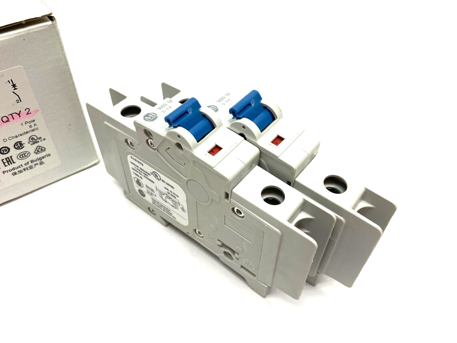 Allen Bradley 1489-M1D060 Ser. D Circuit Breaker 1-Pole 6A BOX OF 2 - Maverick Industrial Sales