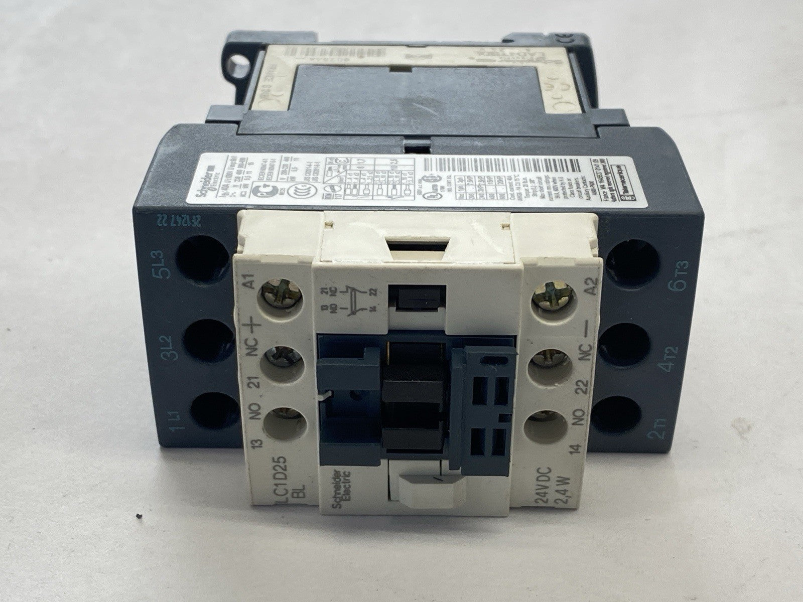 Schneider Electric LC1D25BL IEC Contactor 3P 25A 480VAC 24VDC Coil - Maverick Industrial Sales