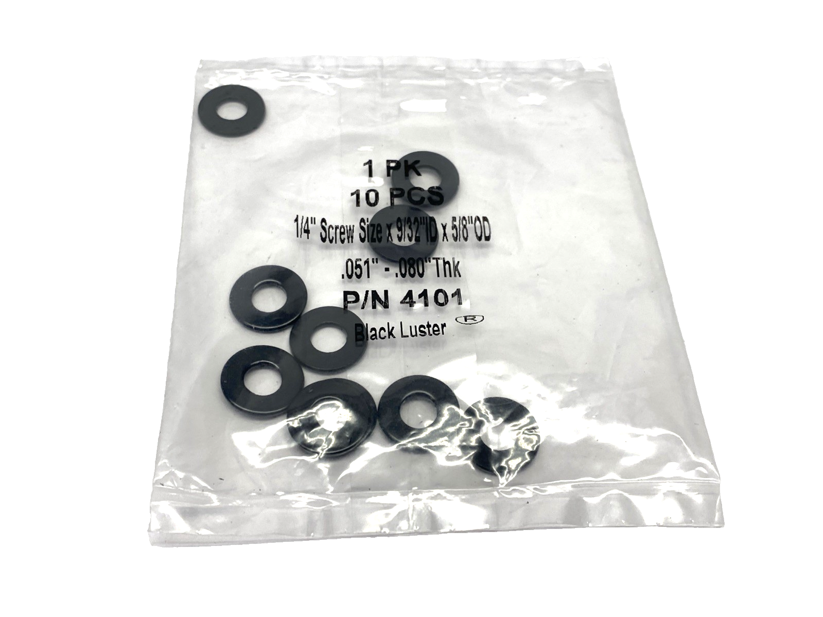 91434A115,4101 | 91434A115 Black Luster Washer for 1/4" Screw, 9/32" ID x 5/8" OD 4101 LOT OF 20 - New – Open box - Maverick Industrial Sales