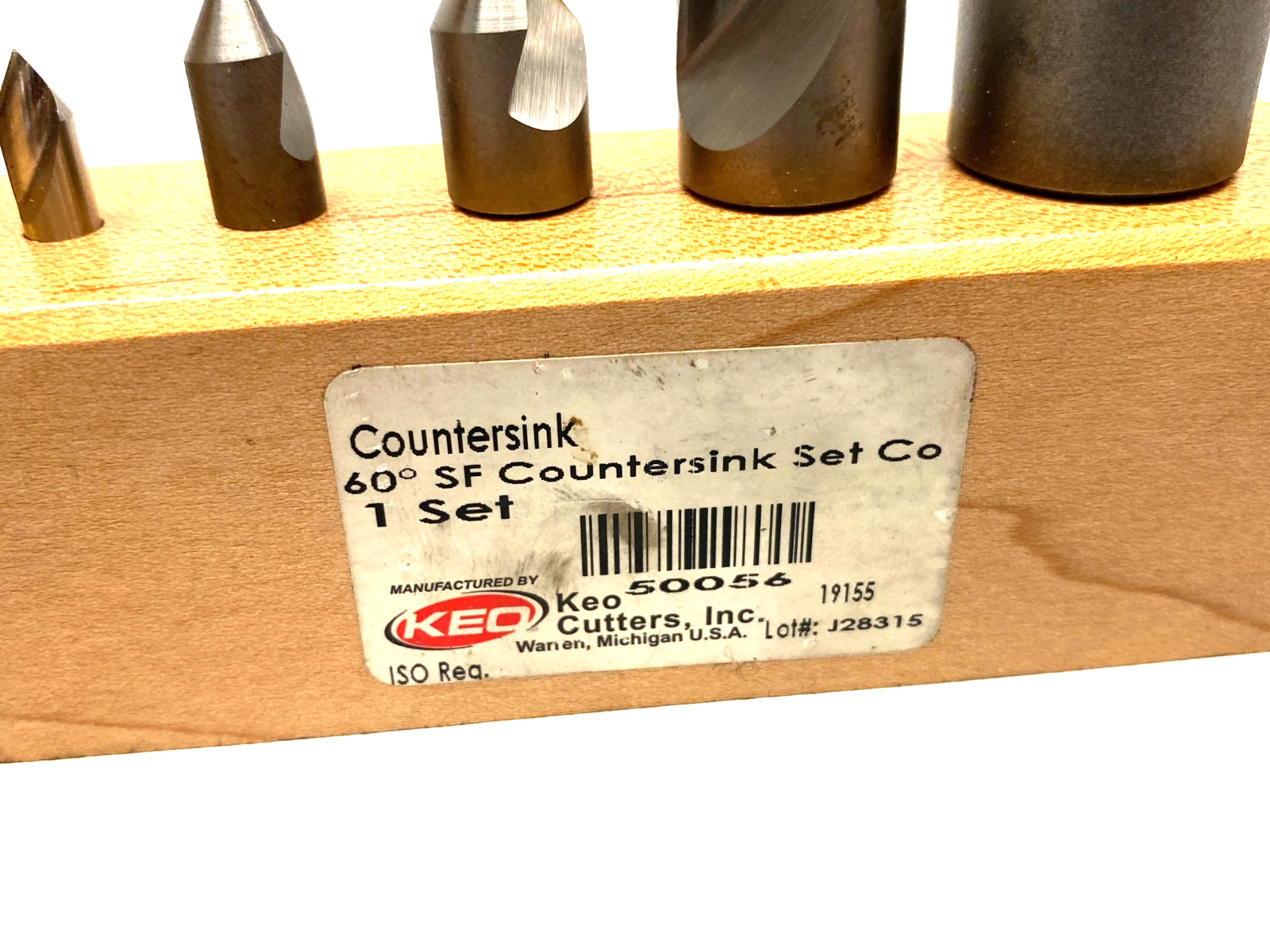 KEO Cutters 50056 Straight Shank Countersink Set, 1/4" to 1" Dia, 1-Flute 5 PCS - Maverick Industrial Sales